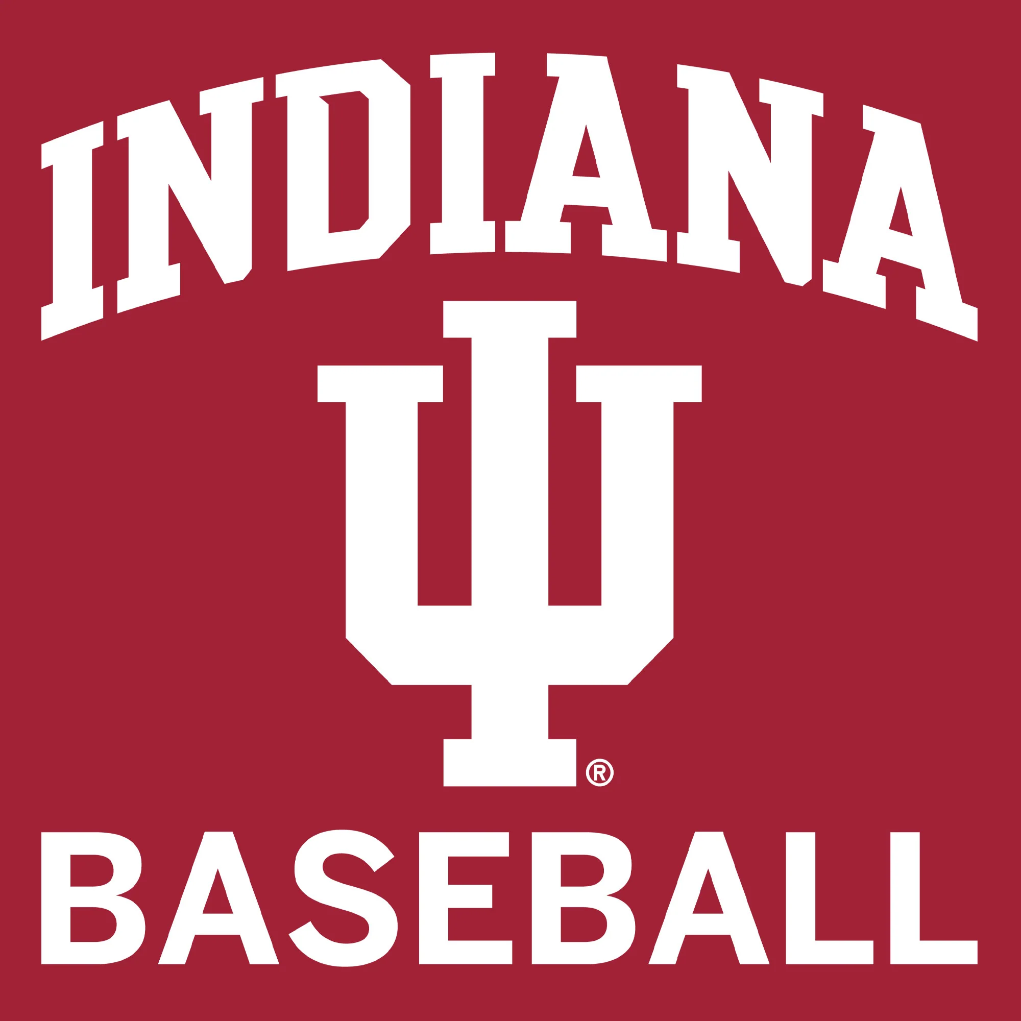 Indiana University Hoosiers Arch Logo Baseball Long Sleeve T Shirt - Cardinal - Image 2