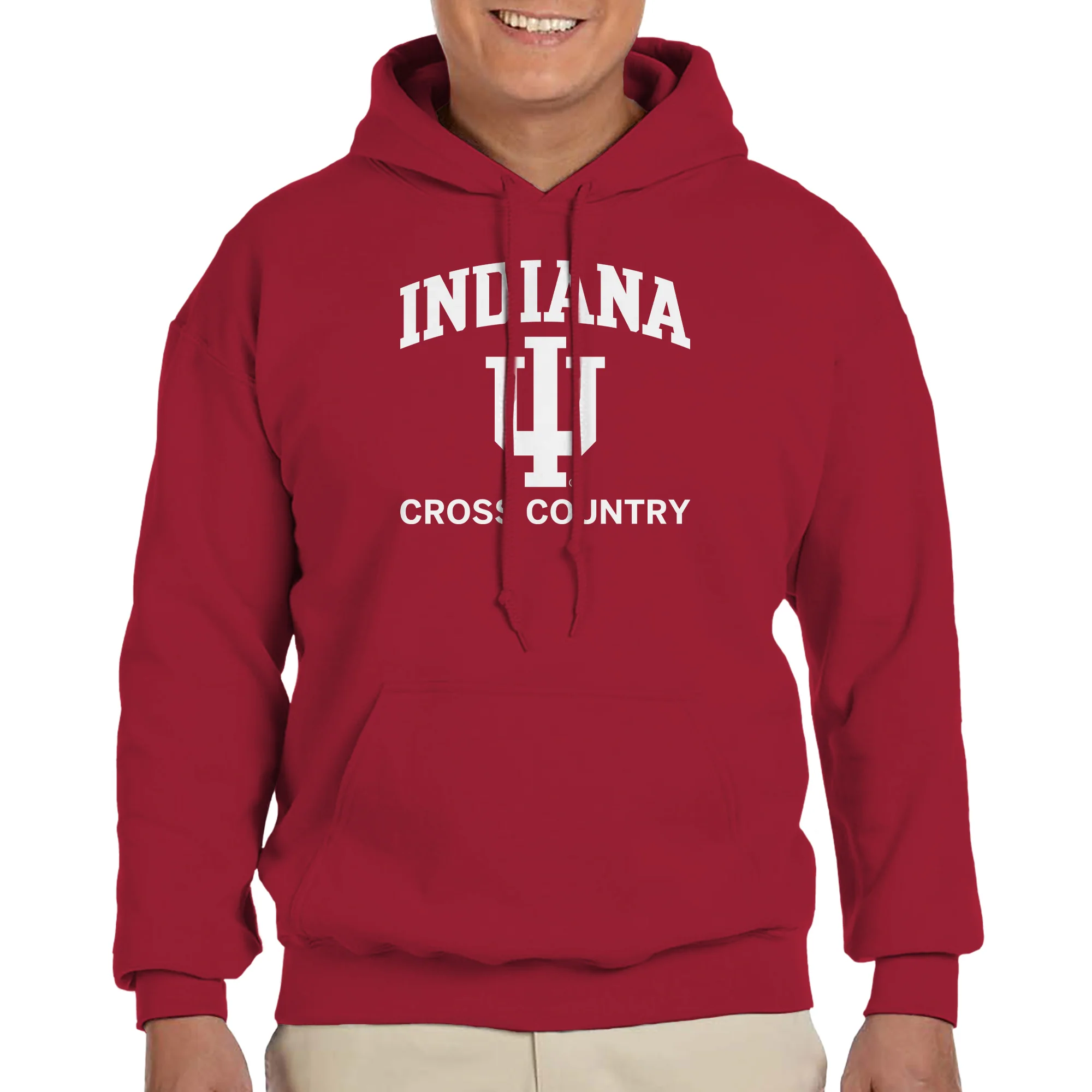 Indiana University Hoosiers Arch Logo Cross Country Hoodie - Cardinal - Image 3