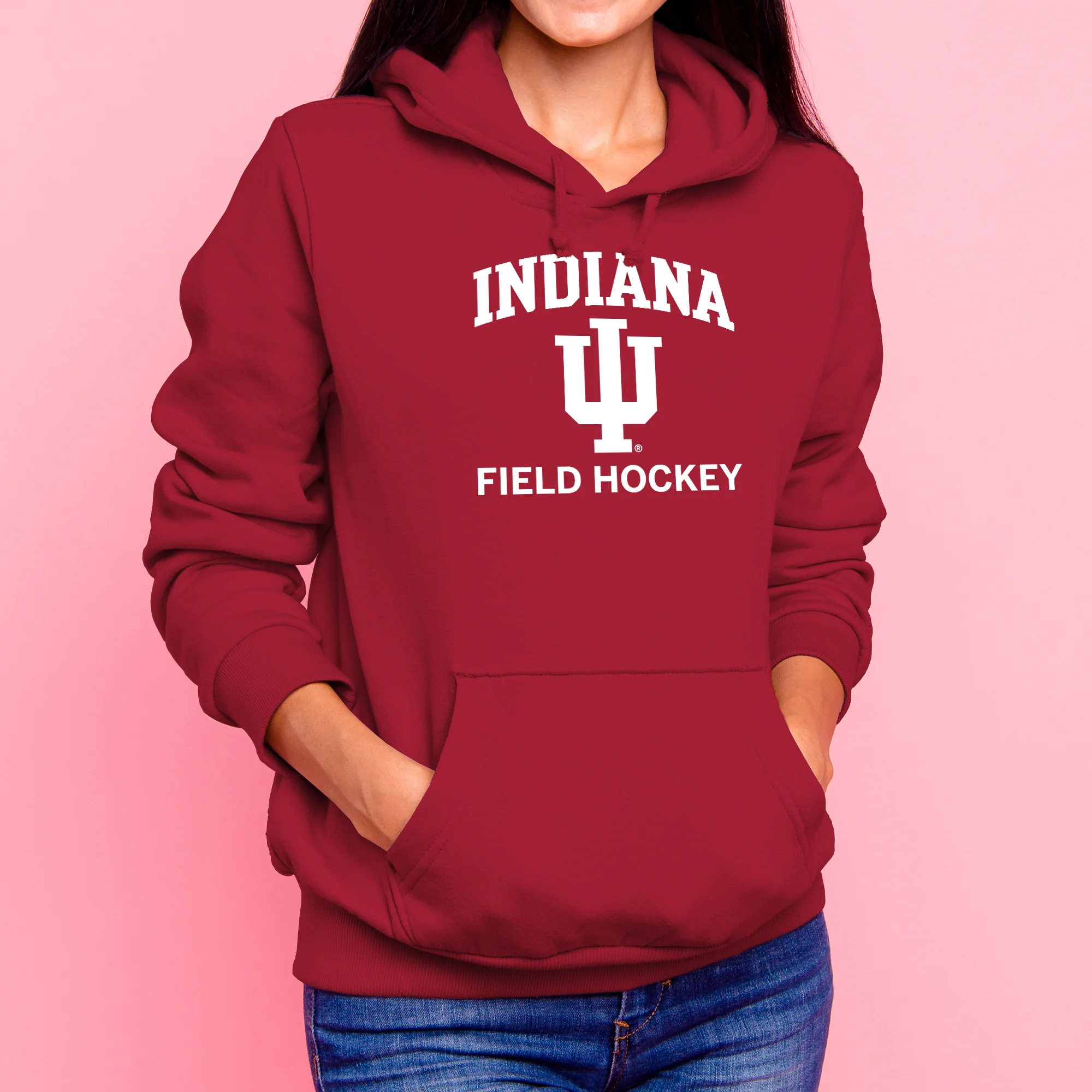 Indiana University Hoosiers Arch Logo Field Hockey Hoodie - Cardinal - Image 4