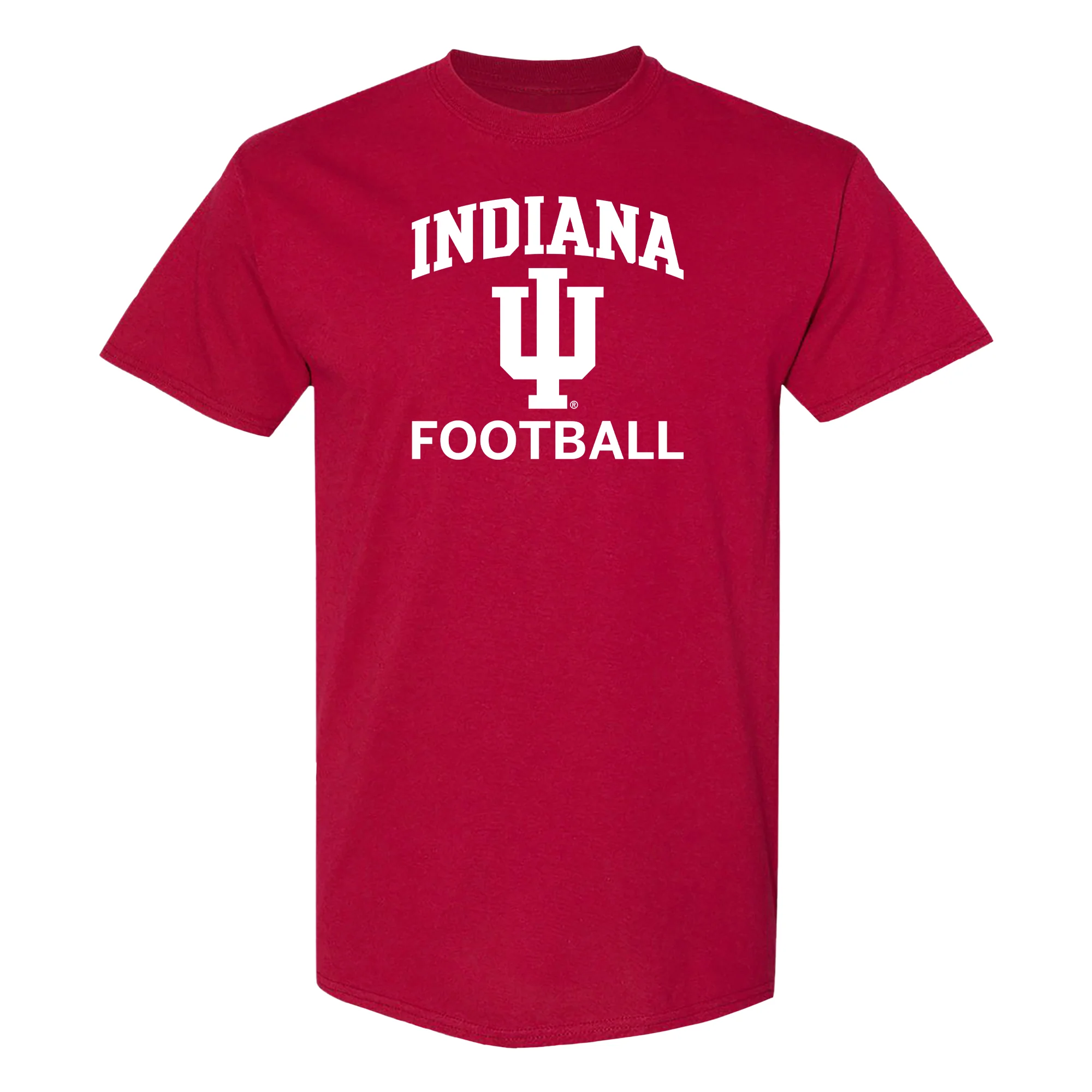 Indiana University Hoosiers Arch Logo Football Short Sleeve T-Shirt - Cardinal