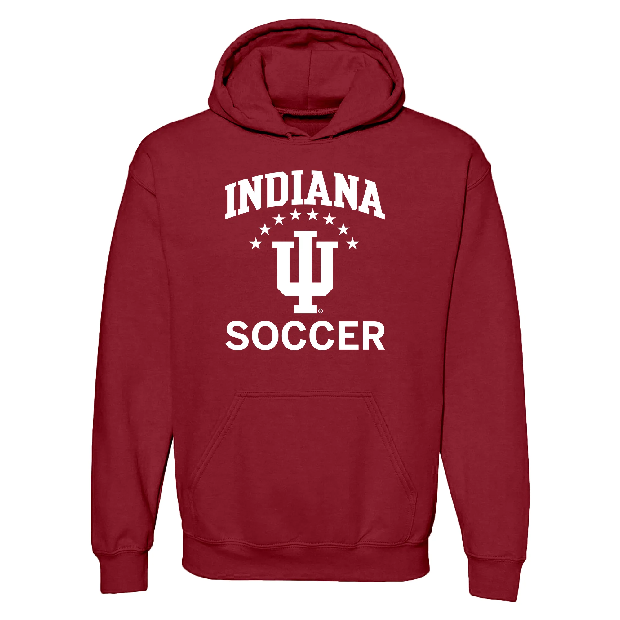 Indiana University Hoosiers Arch Logo Soccer Hoodie - Cardinal