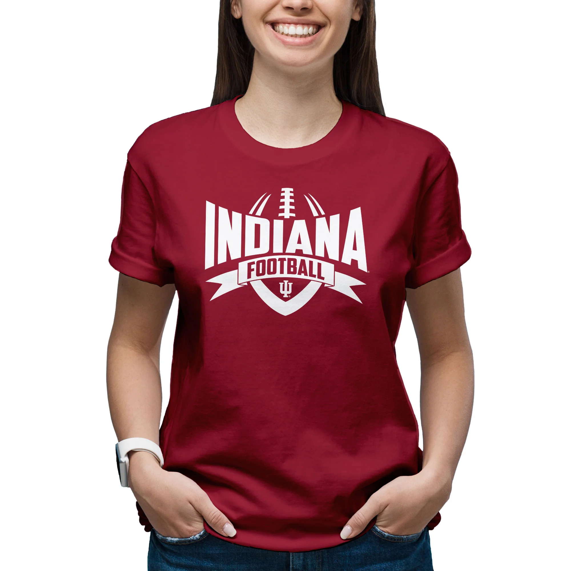 Indiana University Hoosiers Football Rush Short Sleeve T-Shirt - Cardinal - Image 4