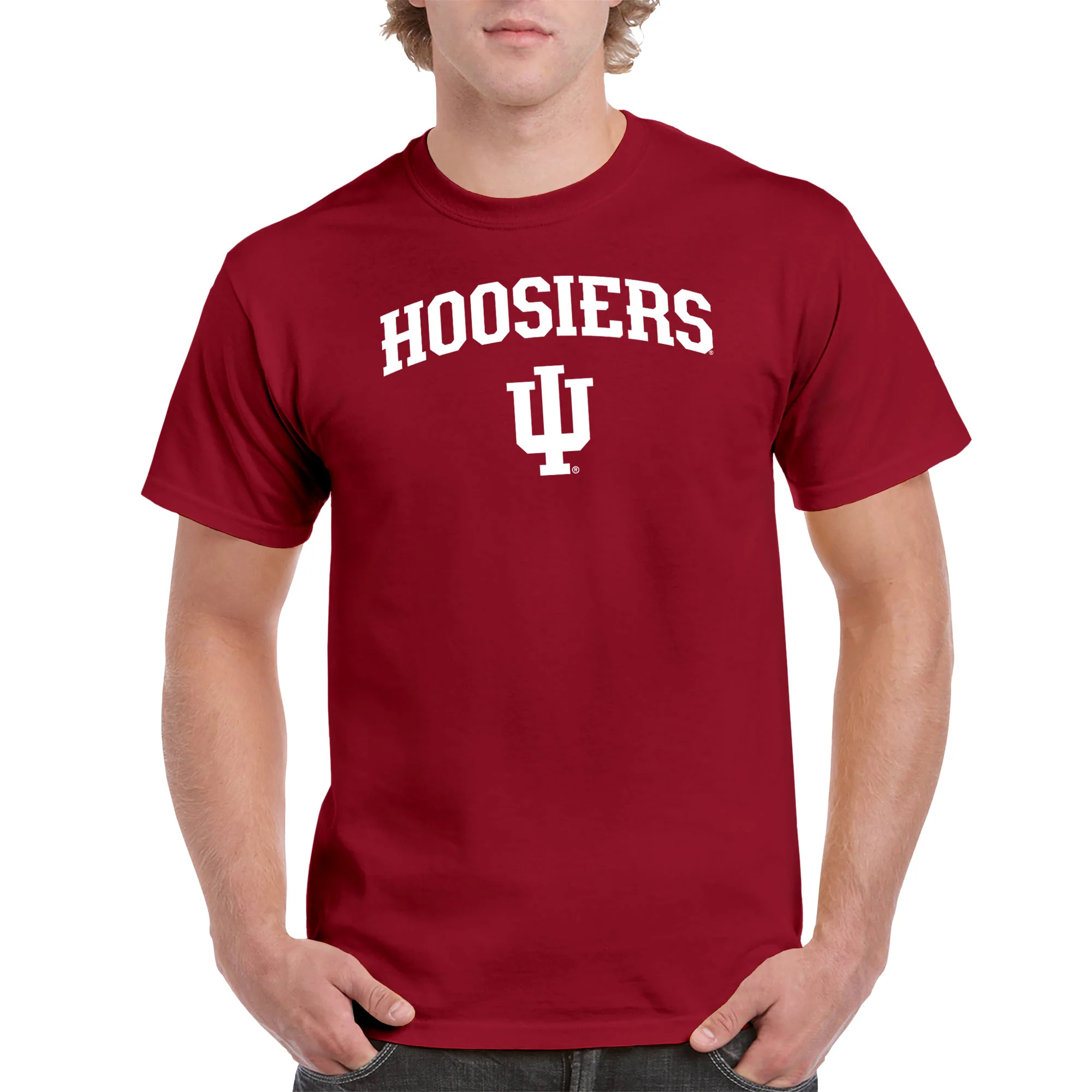 Indiana University Hoosiers Mascot Arch Logo Short Sleeve T Shirt - Cardinal - Image 3