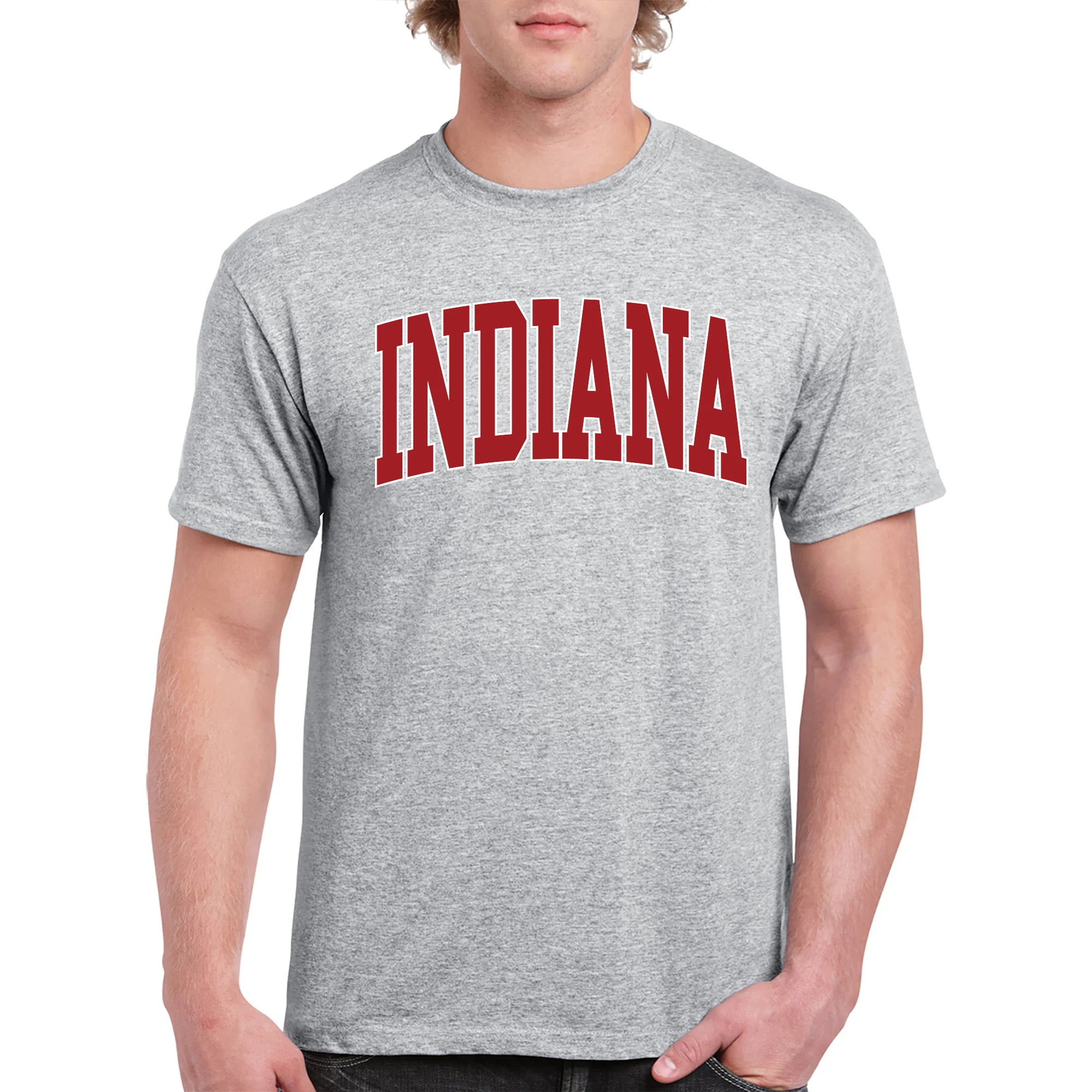 Indiana University Hoosiers Mega Arch T-Shirt - Sport Grey - Image 3