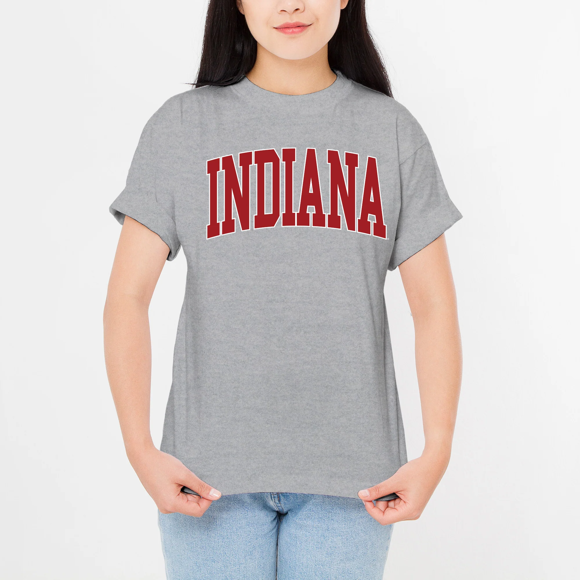 Indiana University Hoosiers Mega Arch T-Shirt - Sport Grey - Image 4