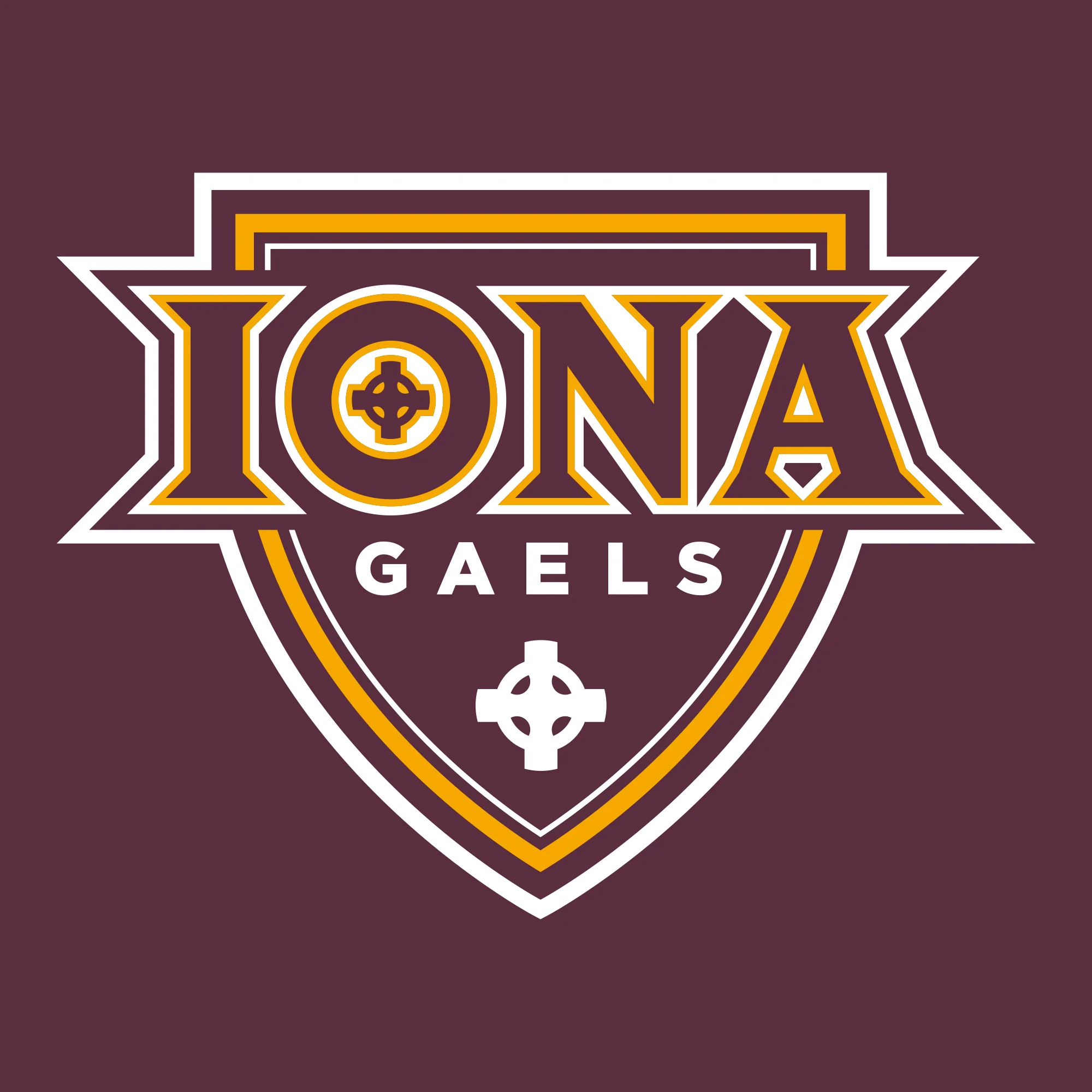 Iona University Gaels Front and Back Print Heavy Blend Hoodie - Maroon - Image 4