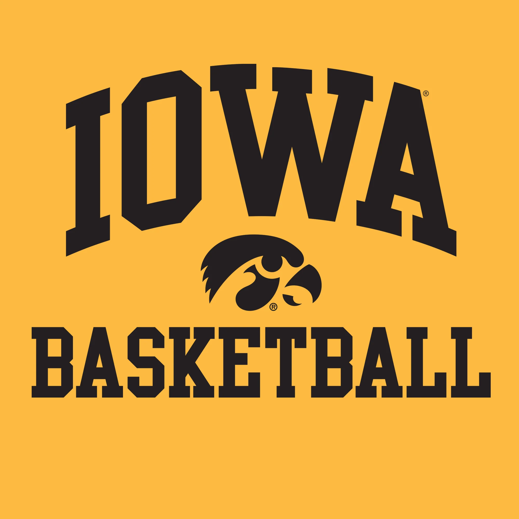 University of Iowa Hawkeyes Arch Logo Basketball Heavy Blend Long Sleeve T Shirt - Gold - Image 2