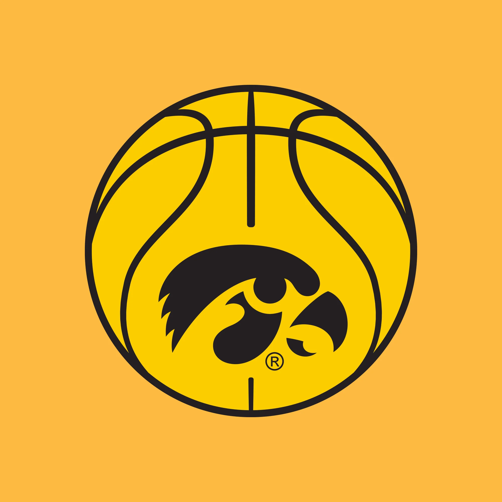 Iowa Basketball Outline LC EMB Polo - Gold - Image 2