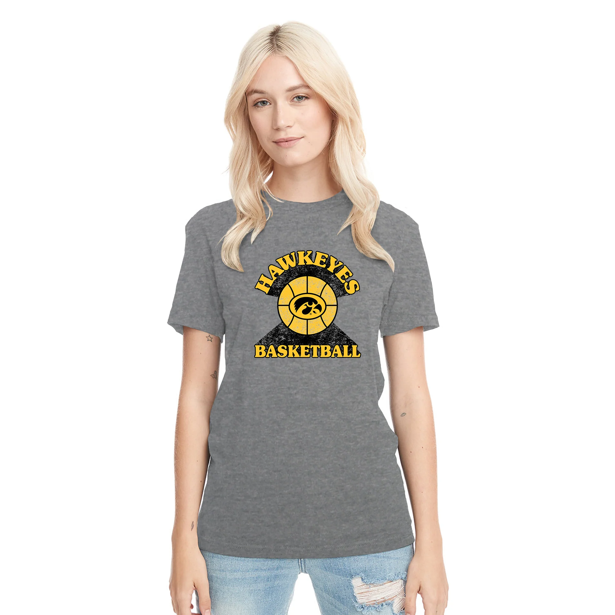 Iowa Basketball Shootout NLA Triblend T-Shirt - Premium Heather - Image 4