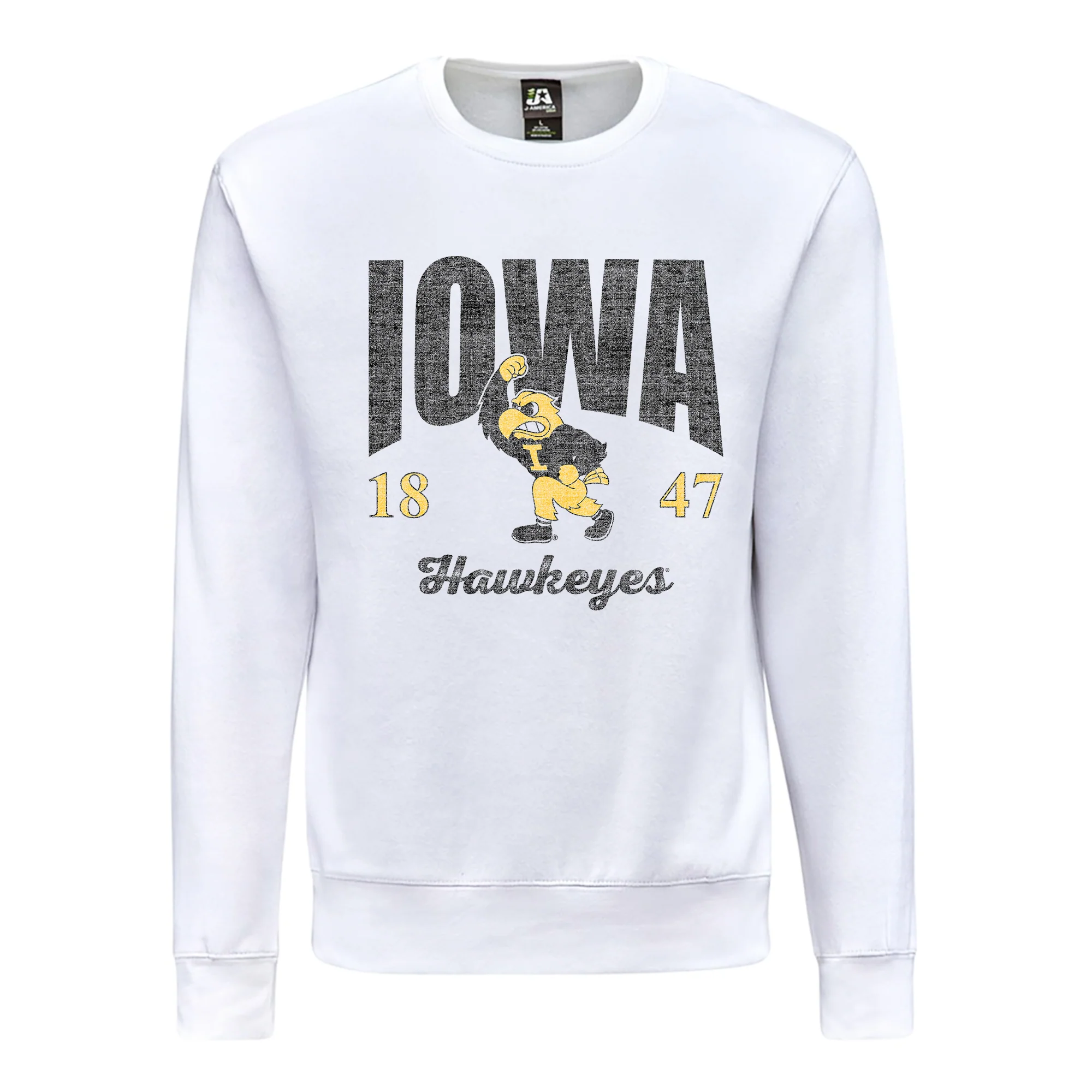 Iowa Giving Noise JA BTB Fleece Crewneck - White
