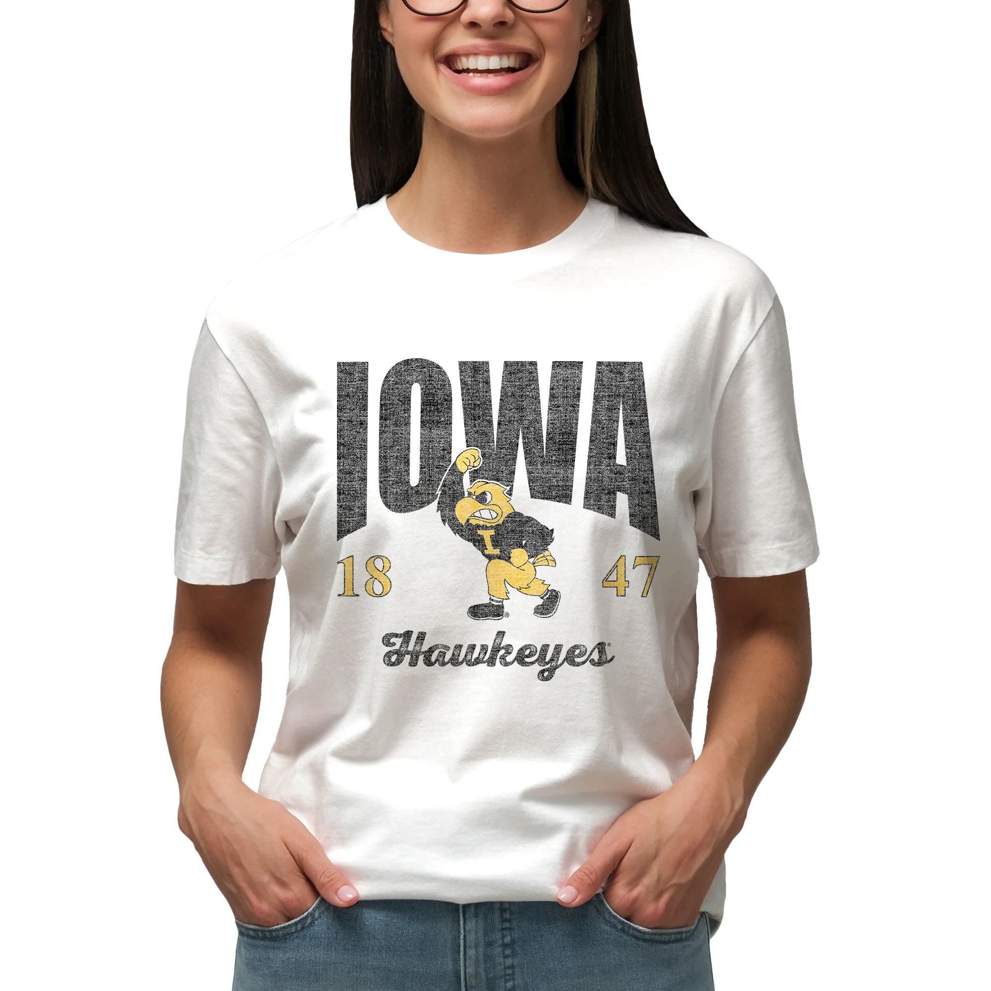 Iowa Giving Noise T-Shirt - White - Image 4
