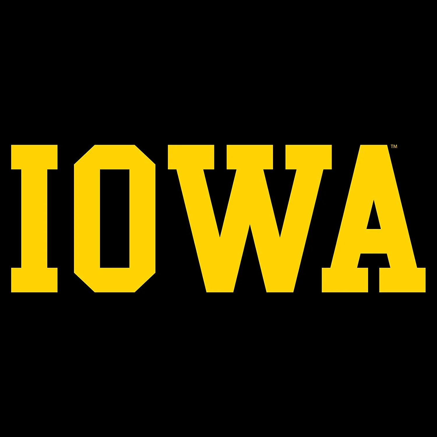 Iowa Hawkeyes Basic Block Heavy Cotton Tank Top - Black - Image 2