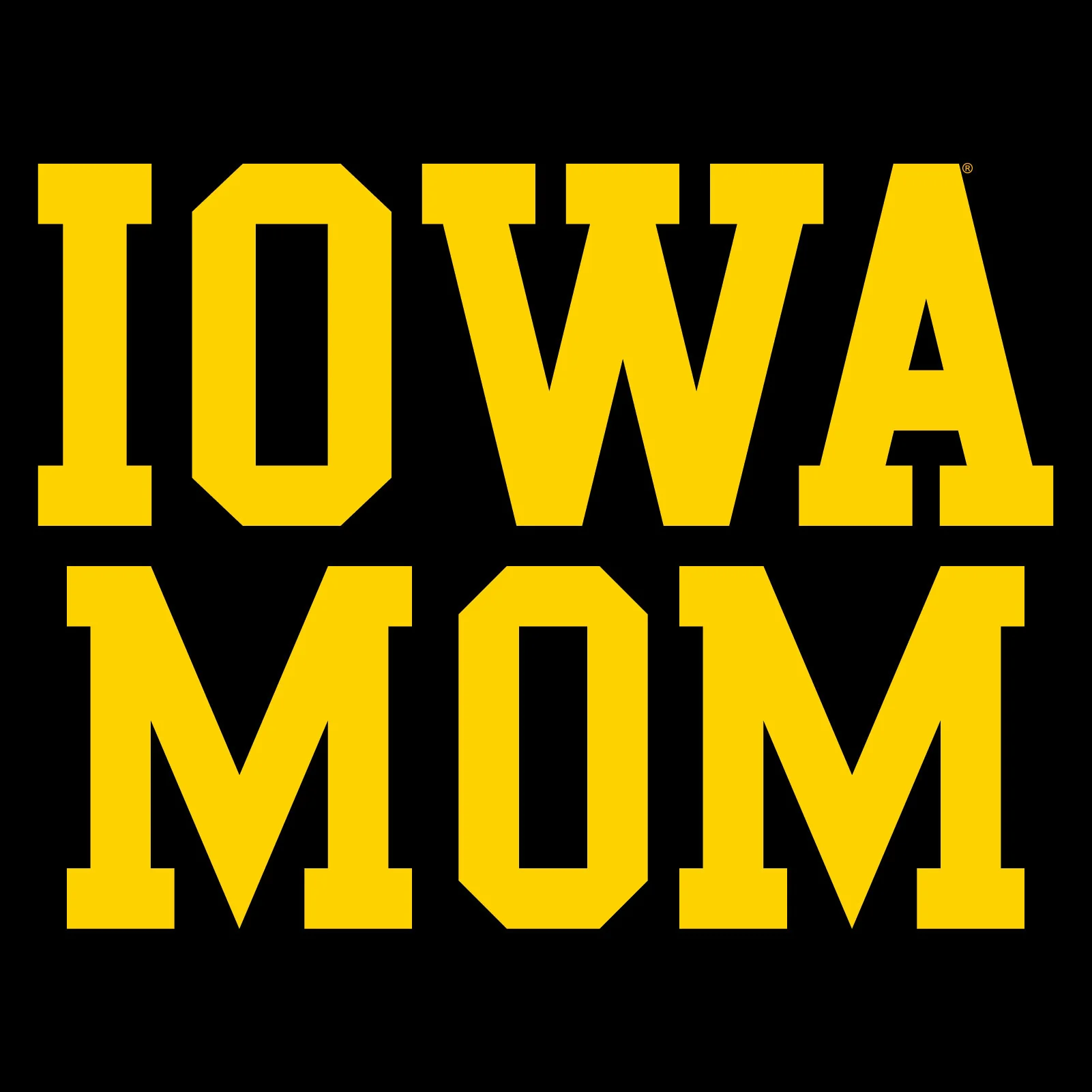 Iowa Hawkeyes Basic Block Mom Crewneck Sweatshirt - Black - Image 2