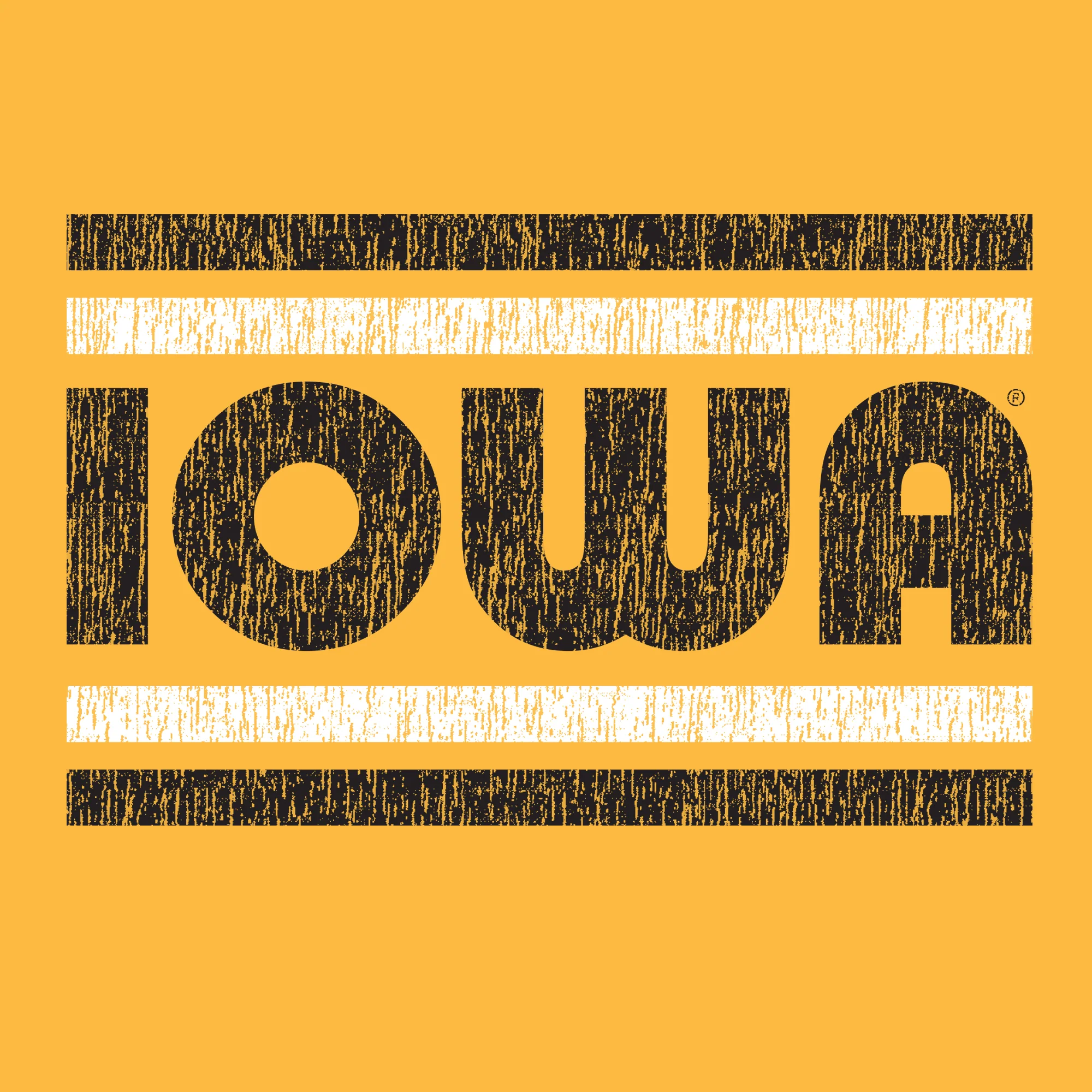 Iowa Hawkeyes Retro Underline Hoodie - Gold - Image 2