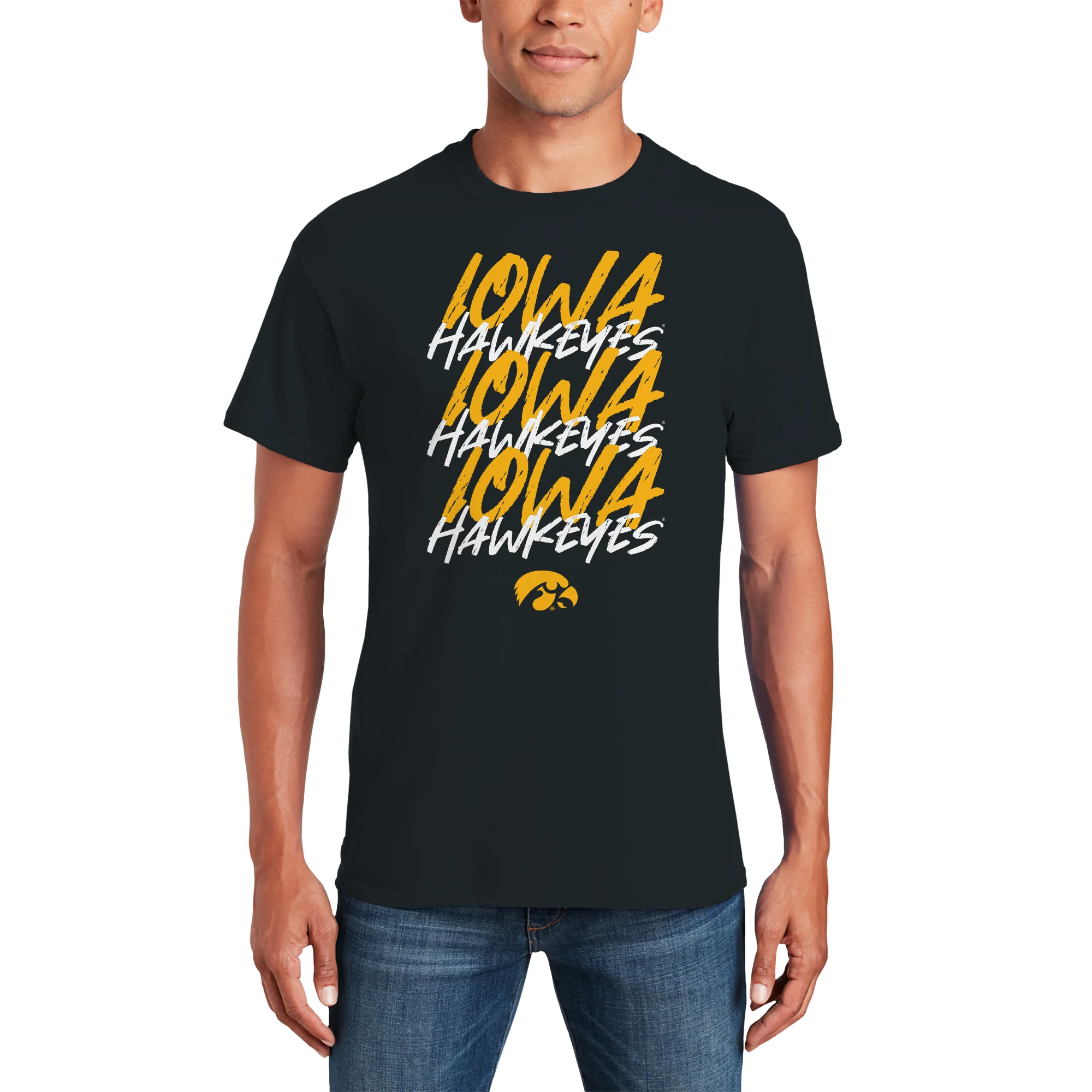 Iowa Marker Repeat T-Shirt - Black - Image 4
