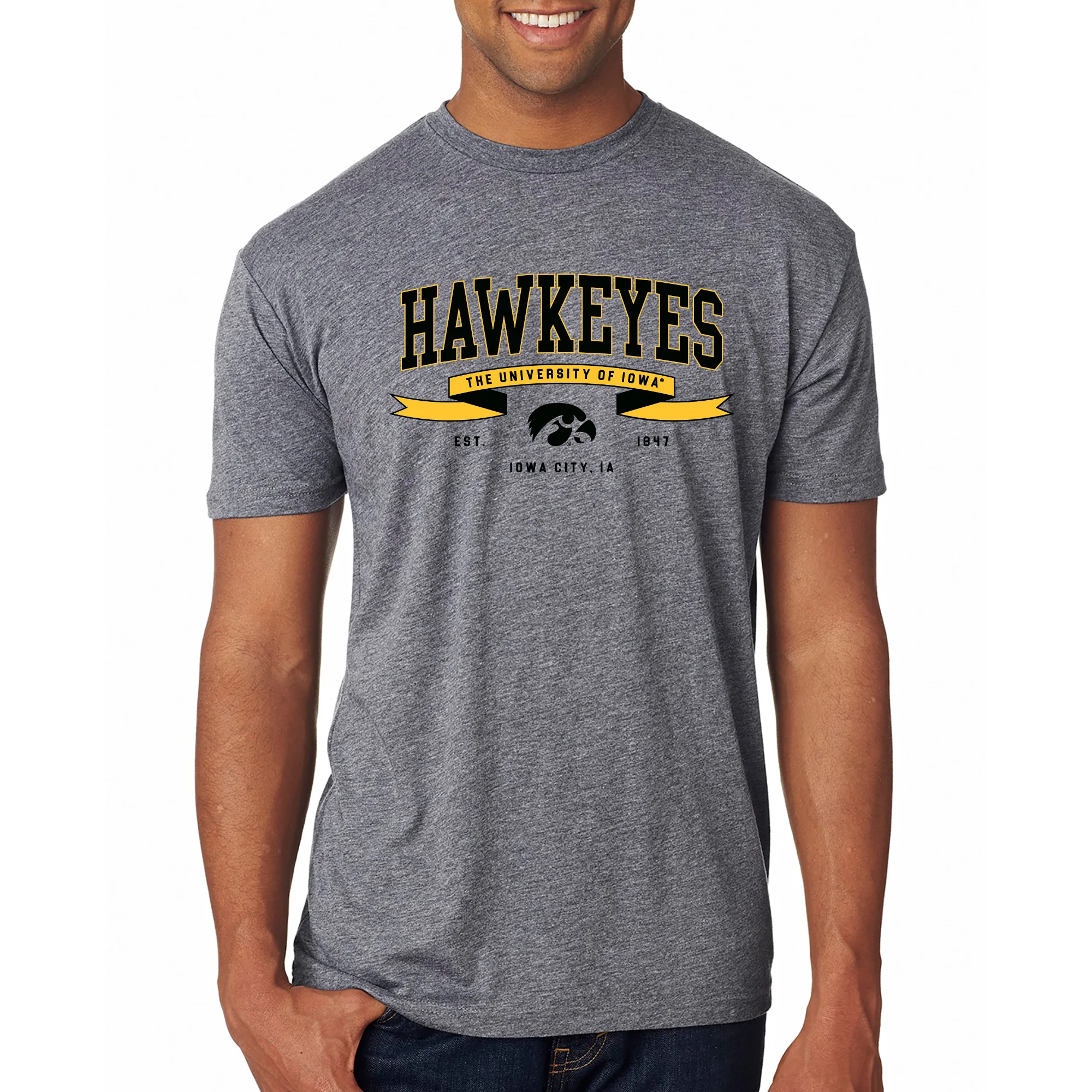 Iowa Ribbon Flight NLA Triblend T-Shirt - Premium Heather - Image 3