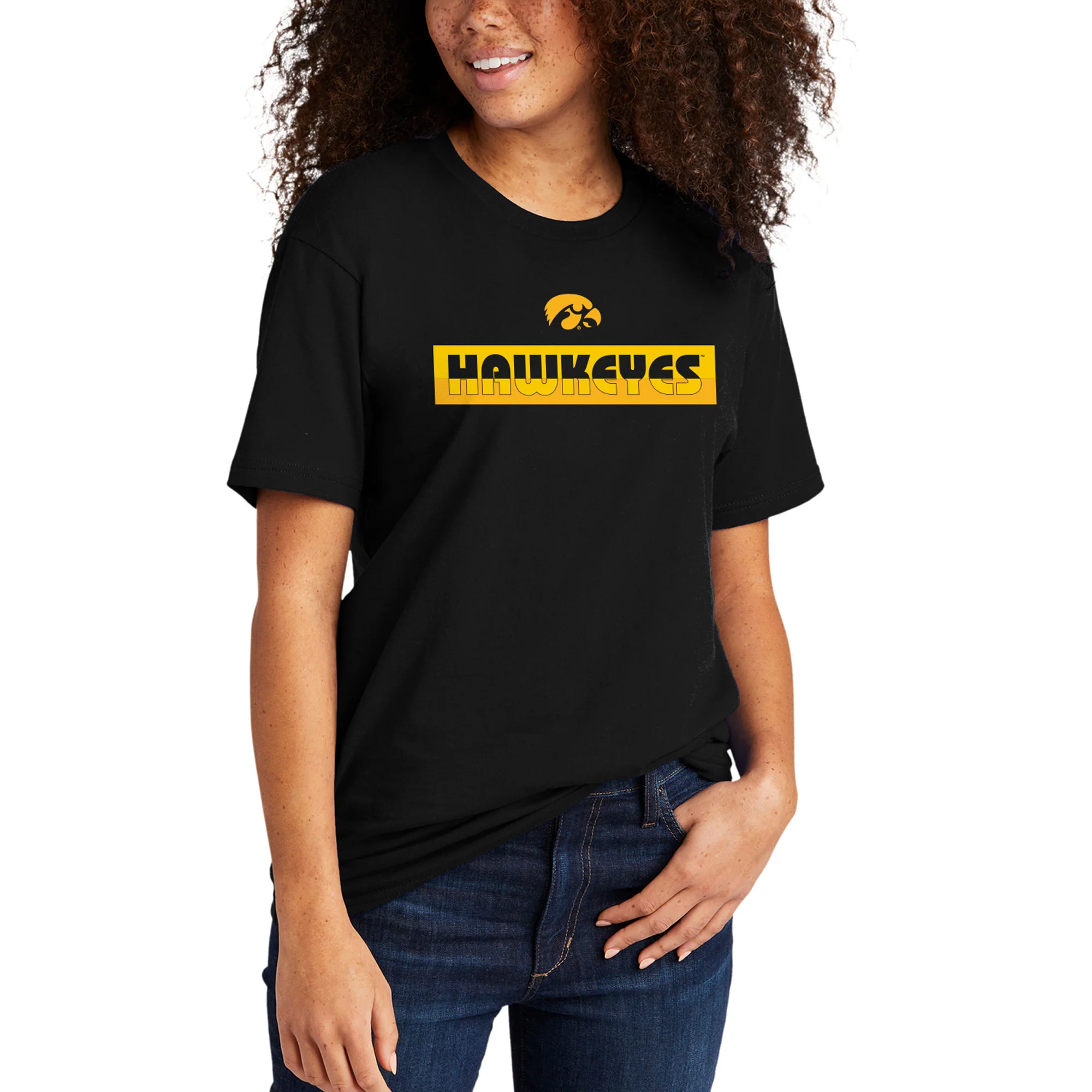Iowa Split Bar NLA T-Shirt - Black - Image 4