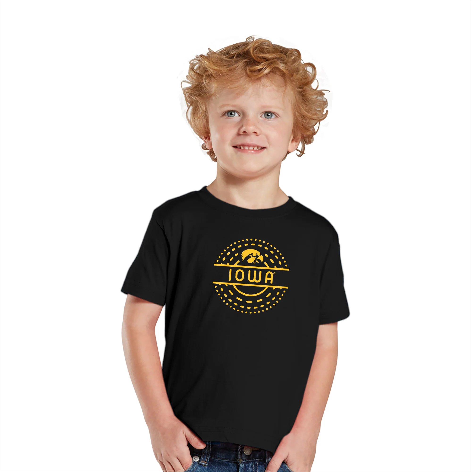 Iowa Sunny Circle Toddler T-Shirt - Black - Image 3
