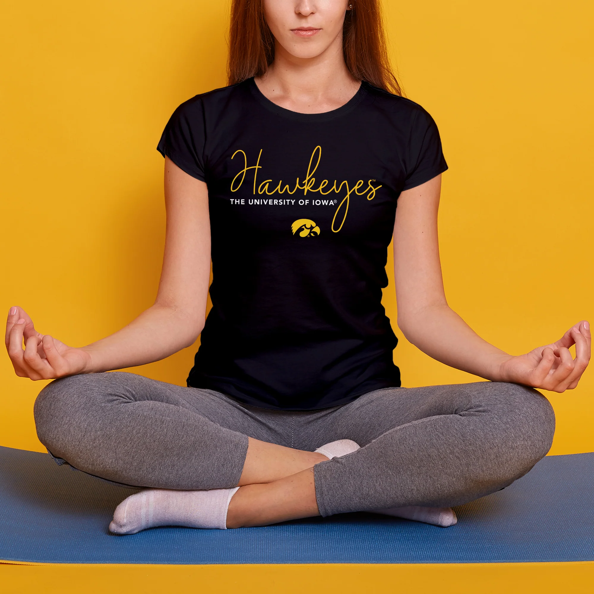 Iowa Thin Script Womens T-Shirt - Black - Image 5