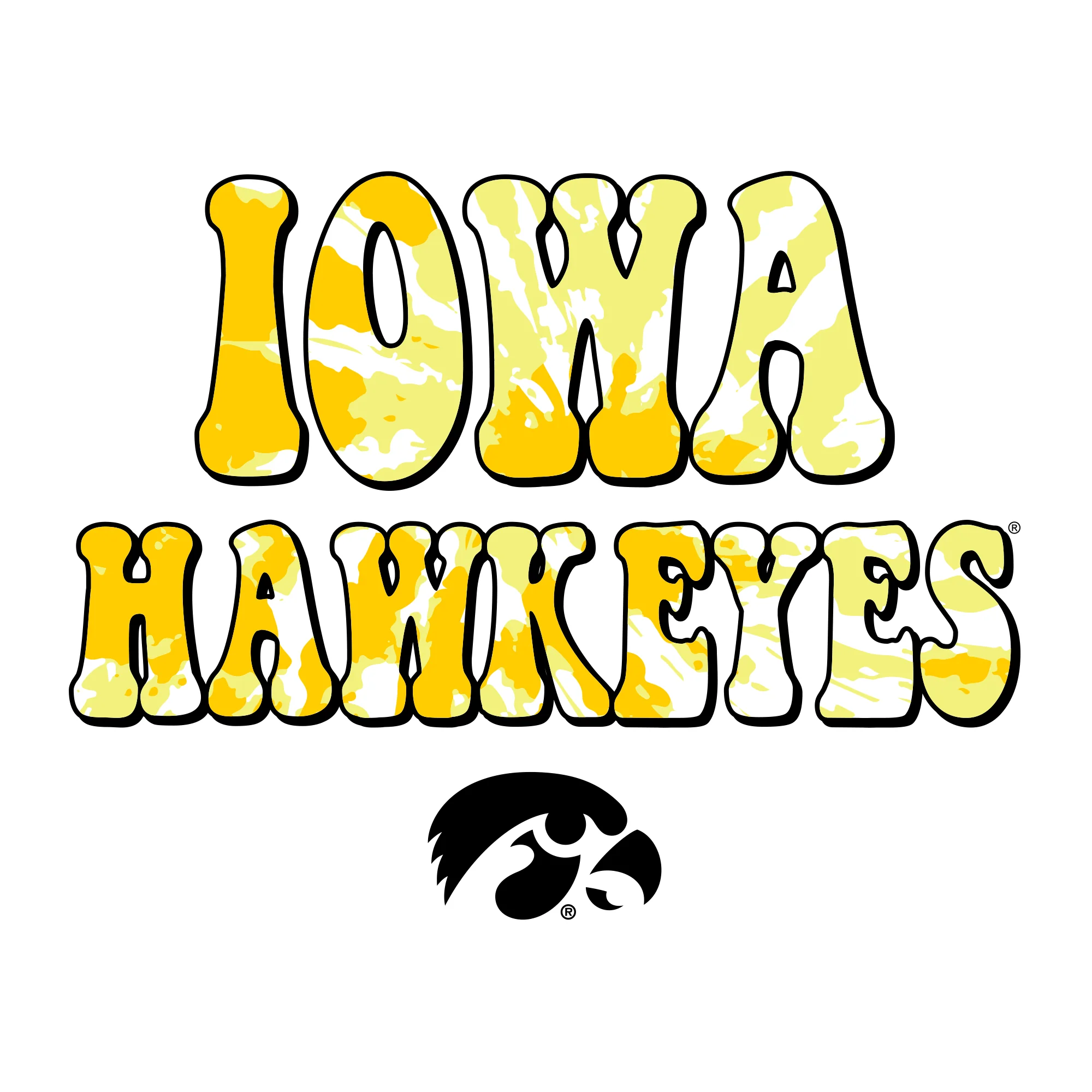 Iowa Tie Dye Type Long Sleeve - White - Image 2