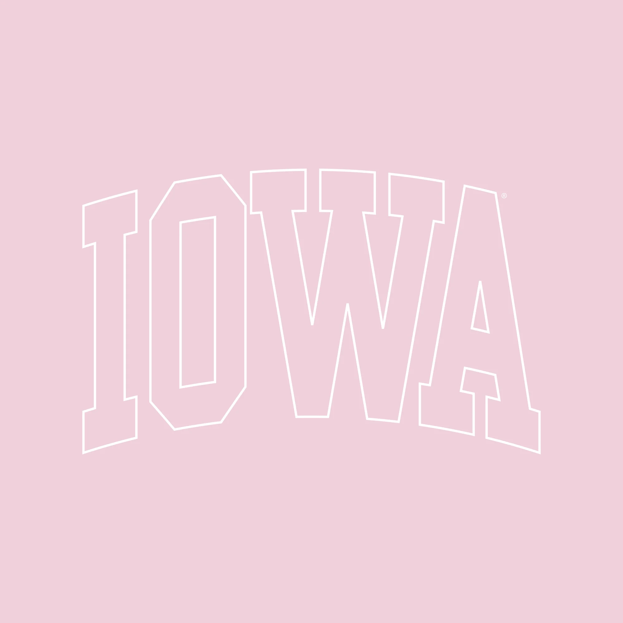 Iowa Tonal Arch with Wrist Print Crewneck - Light Pink - Image 2