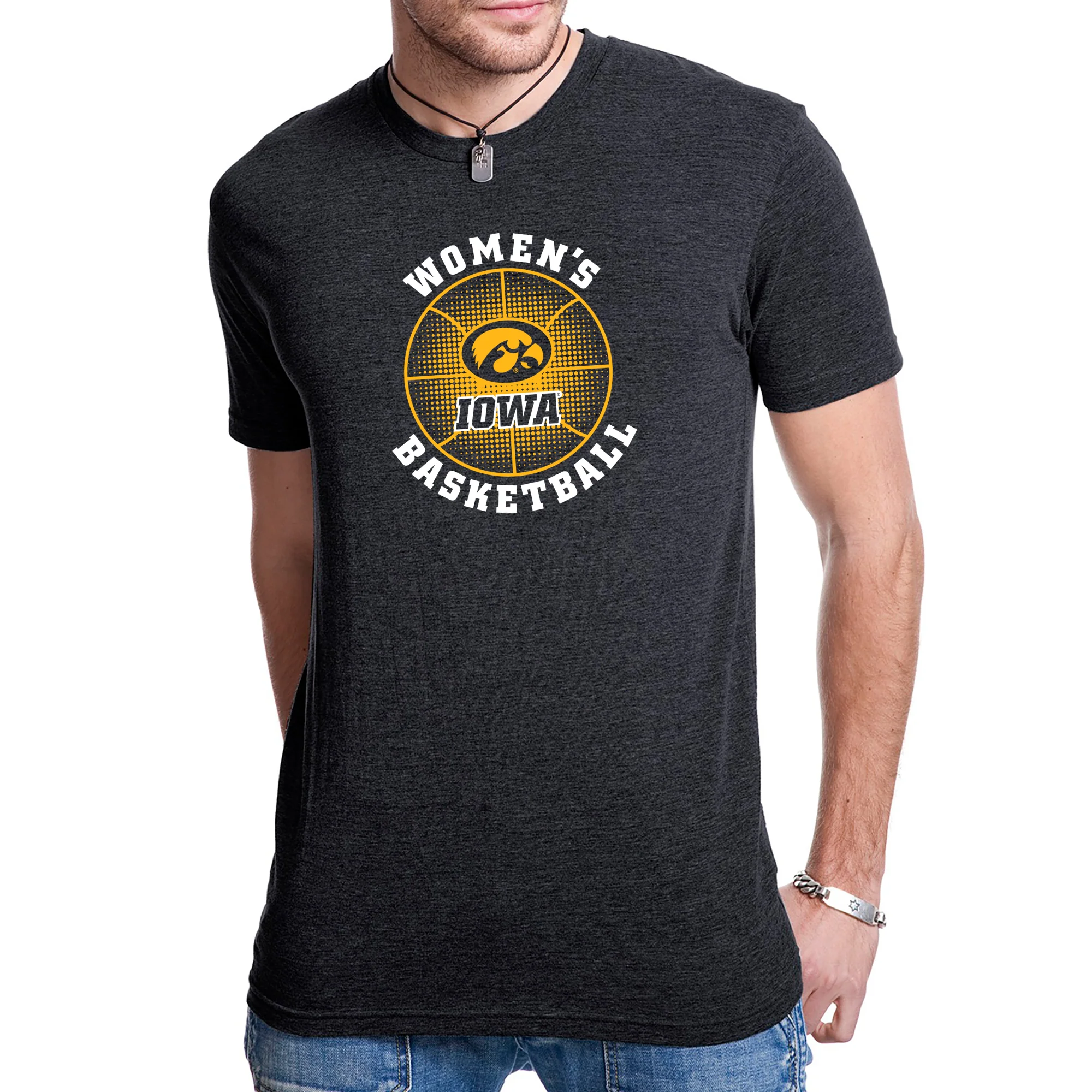 Iowa Women's Basketball Phase NLA Triblend T-Shirt - Vintage Black - Image 3