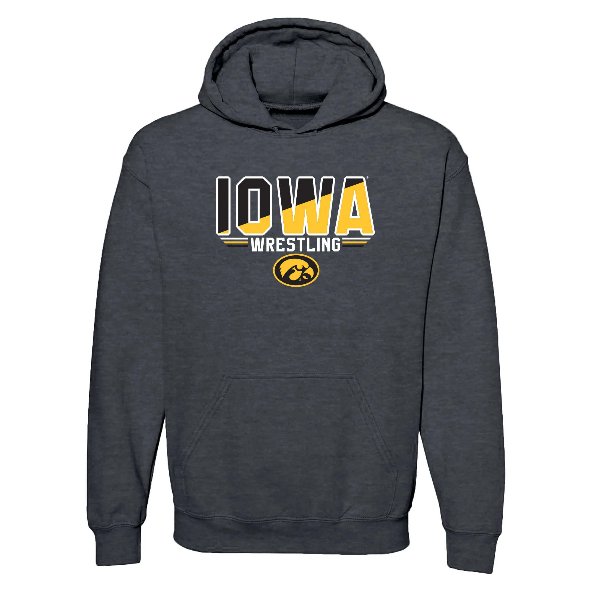 Iowa Wrestling Top Flight Hoodie - Dark Heather