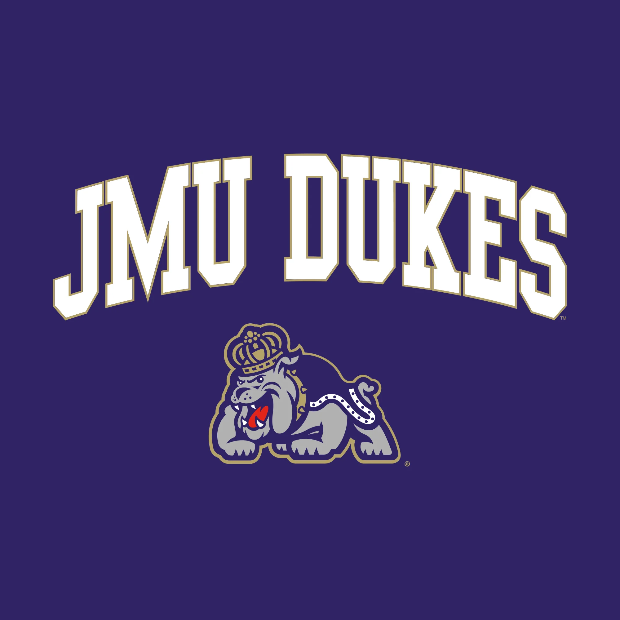 James Madison Arch Logo Long Sleeve - Purple - Image 2