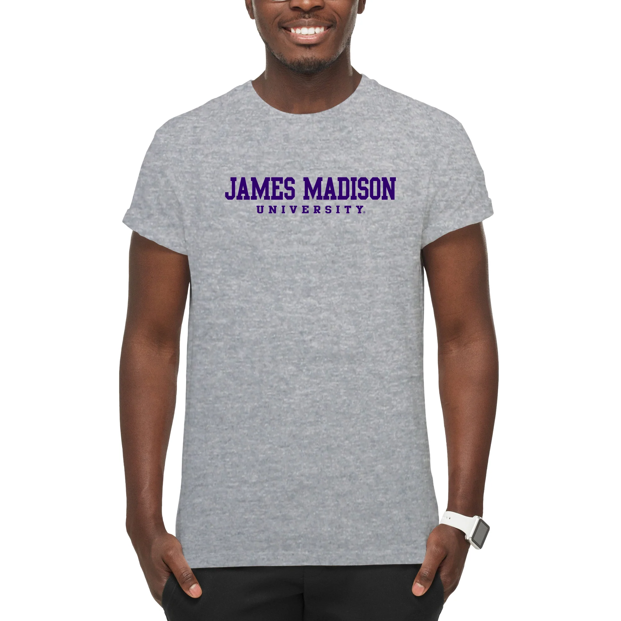 James Madison Basic Block T-Shirt - Sport Grey - Image 3
