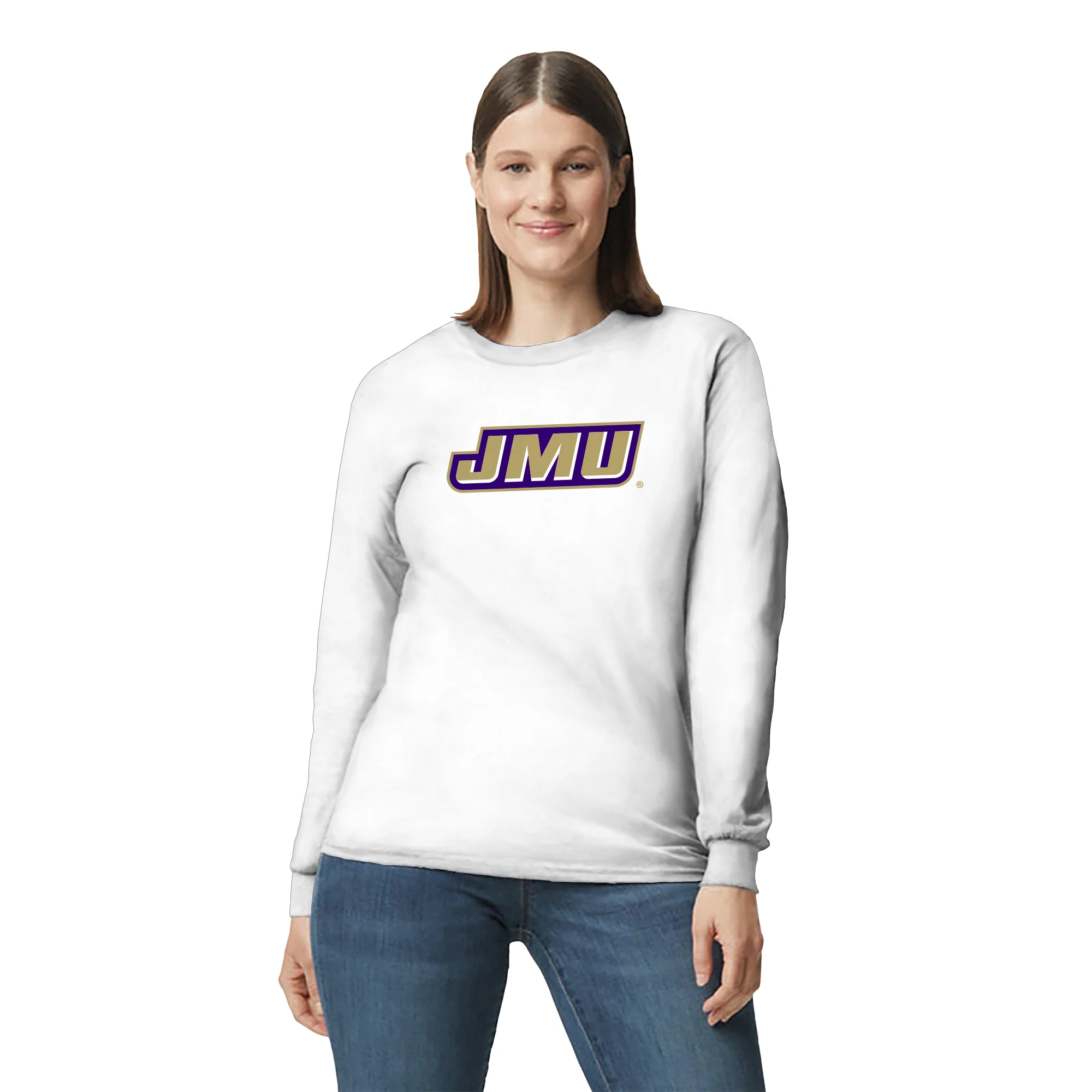 James Madison Primary Logo Long Sleeve - White - Image 4