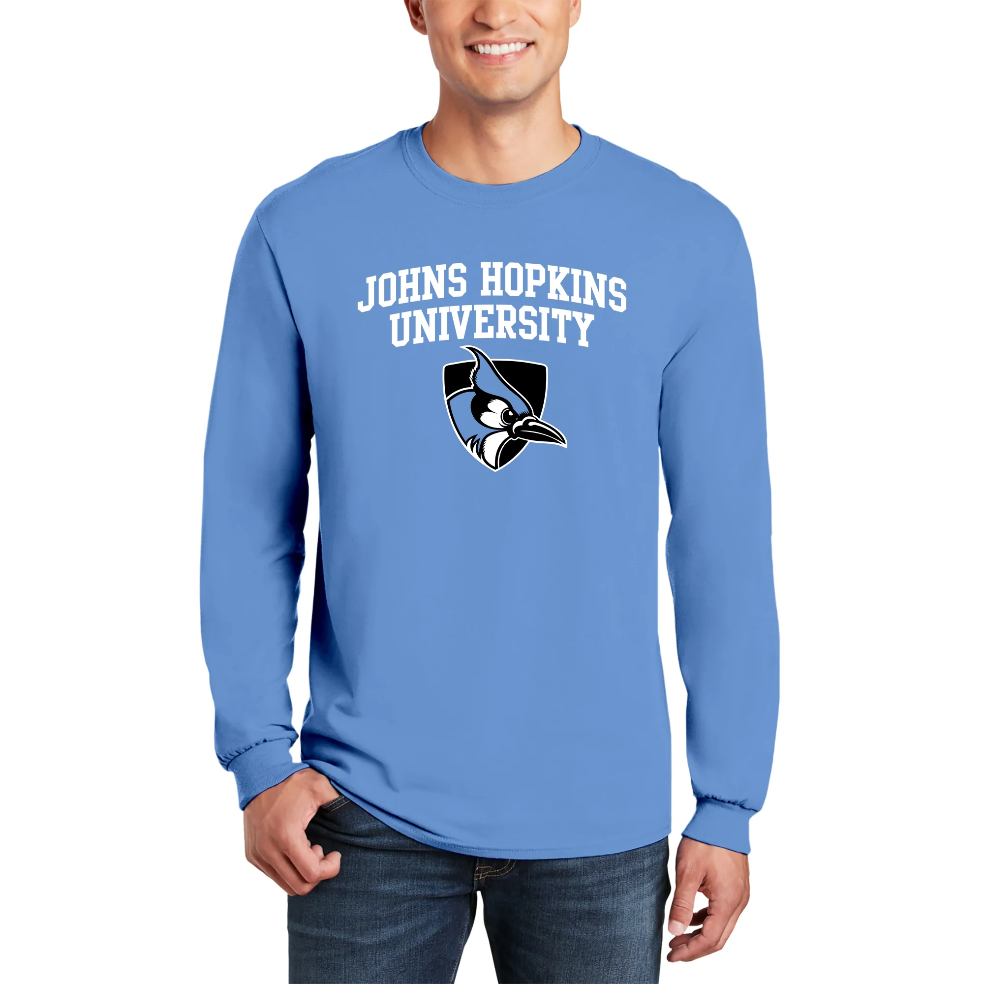 Johns Hopkins Blue Jays Arch Logo Long Sleeve - Image 4