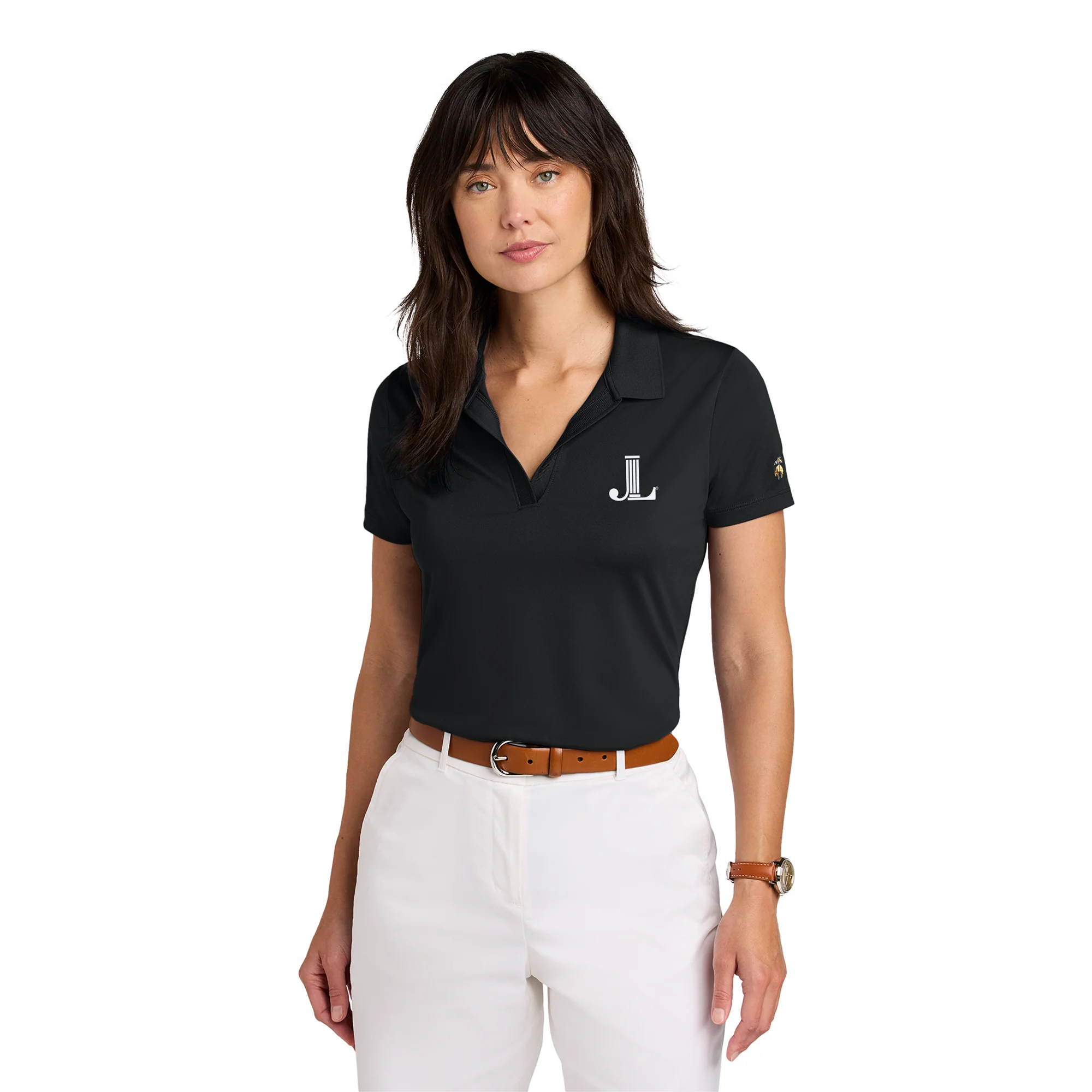 Junior League Logo LC EMB Brooks Brothers Women’s Mesh Pique Performance Polo - Image 4