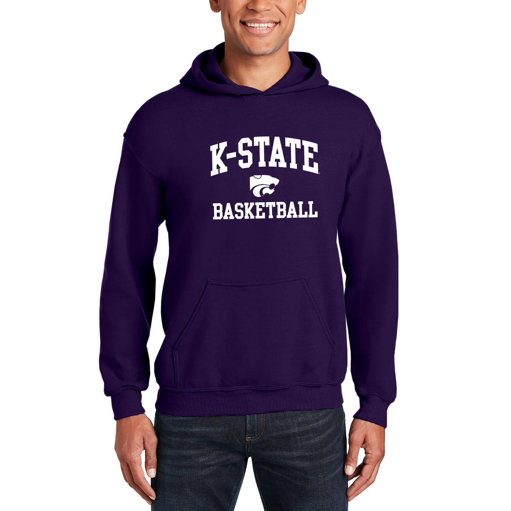 K-State Arch Logo Basketball Hoodie - Purple - Image 3