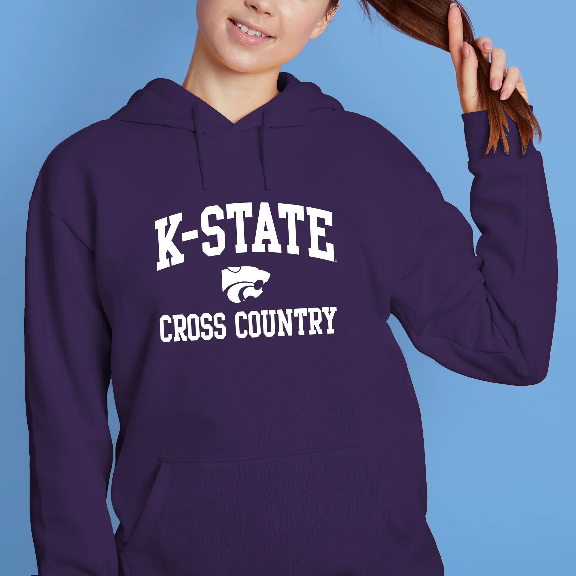 K-State Arch Logo Cross Country Hoodie - Purple - Image 4