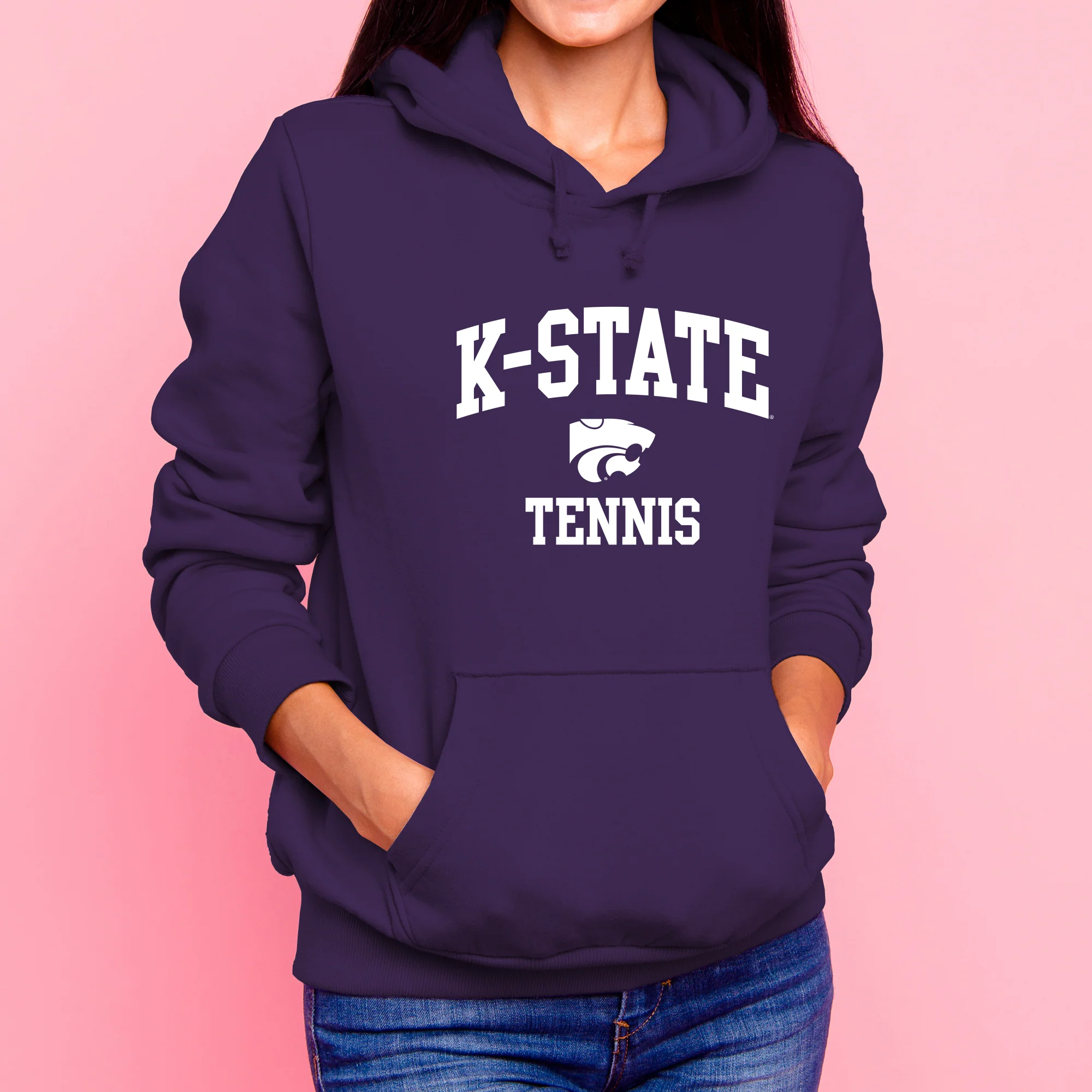 K-State Arch Logo Tennis Hoodie - Purple - Image 4