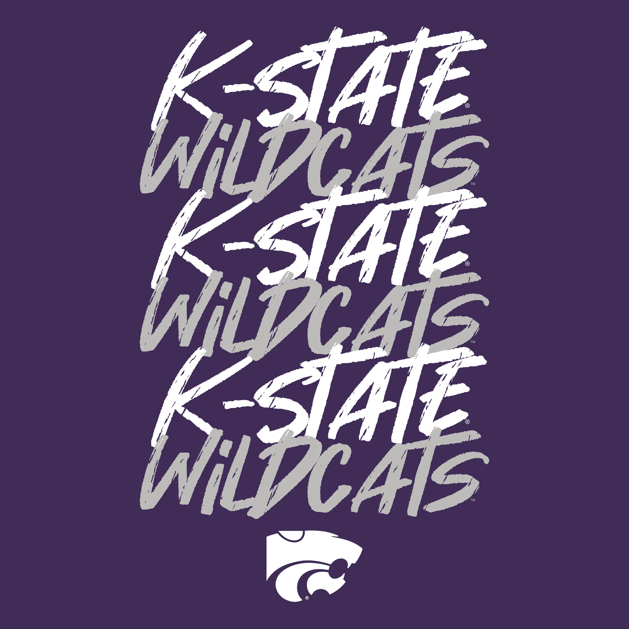 Kansas State Marker Repeat T-Shirt - Purple - Image 2