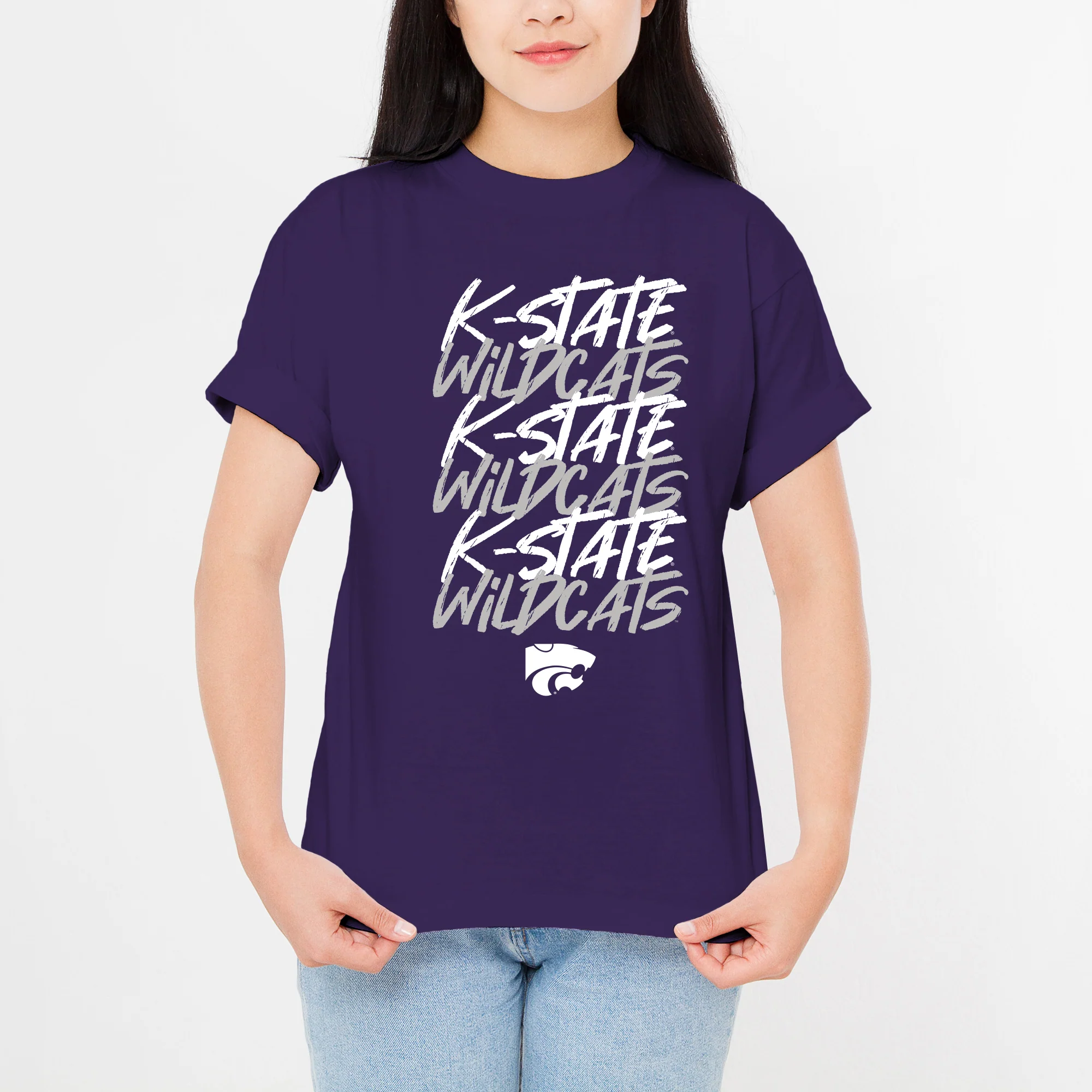 Kansas State Marker Repeat T-Shirt - Purple - Image 4
