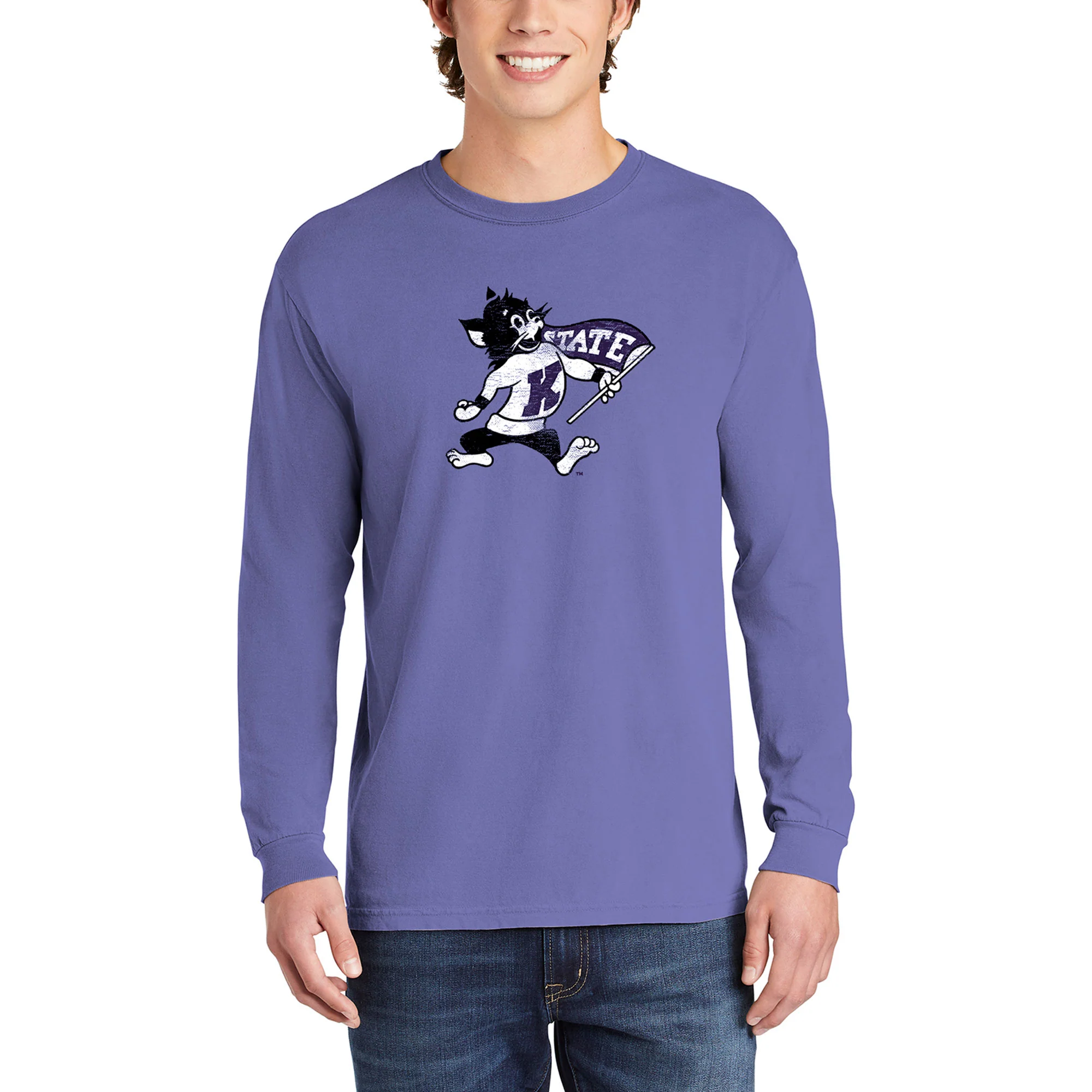 K-State Mascot Mark CC Long Sleeve - Violet - Image 4