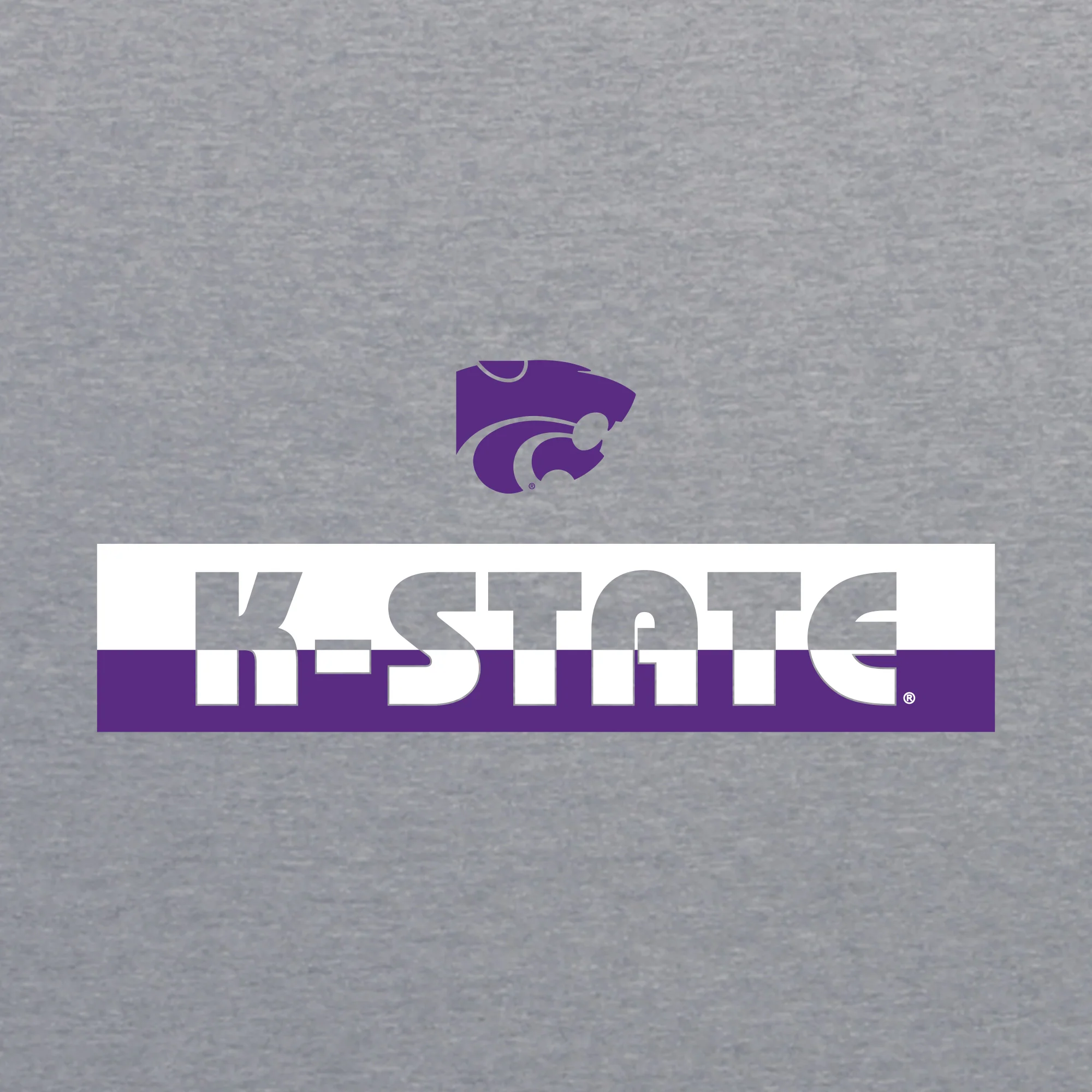 K-State Split Bar NLA T-Shirt - Heather Grey - Image 2