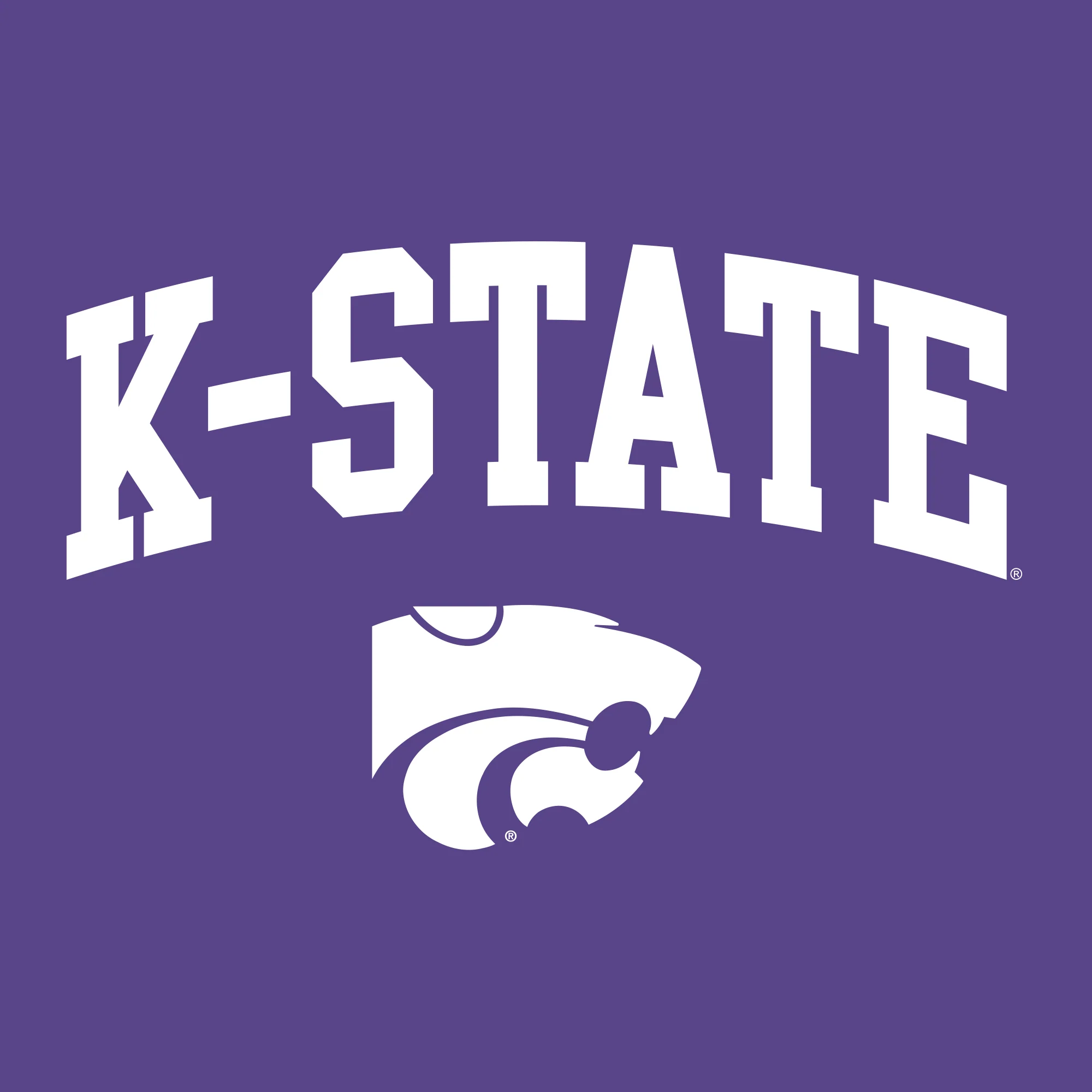 Kansas State University Wildcats Arch Logo Cotton Long Sleeve T-Shirt - Purple - Image 2