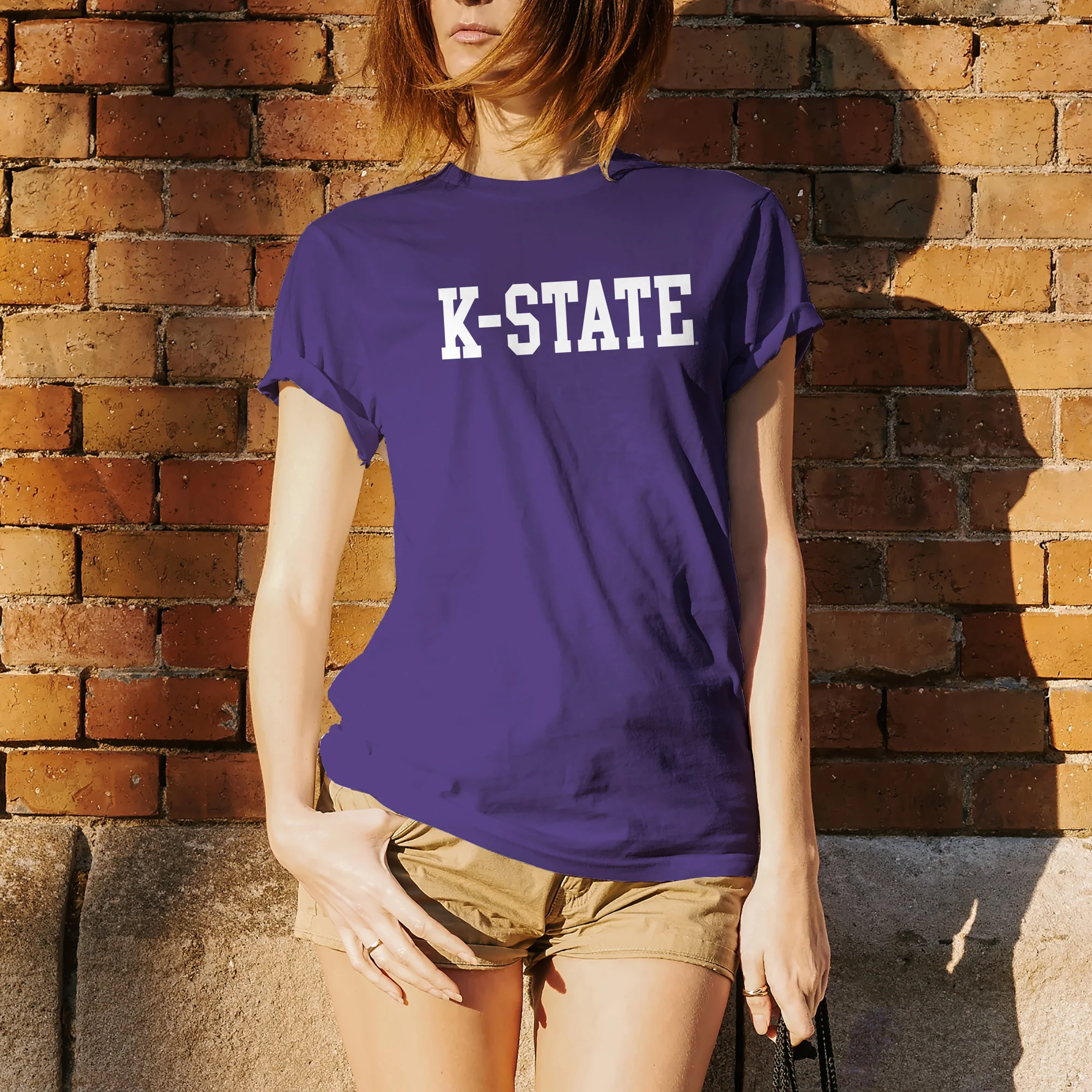 Kansas State University Wildcats Basic Block Cotton T-Shirt - Purple - Image 4