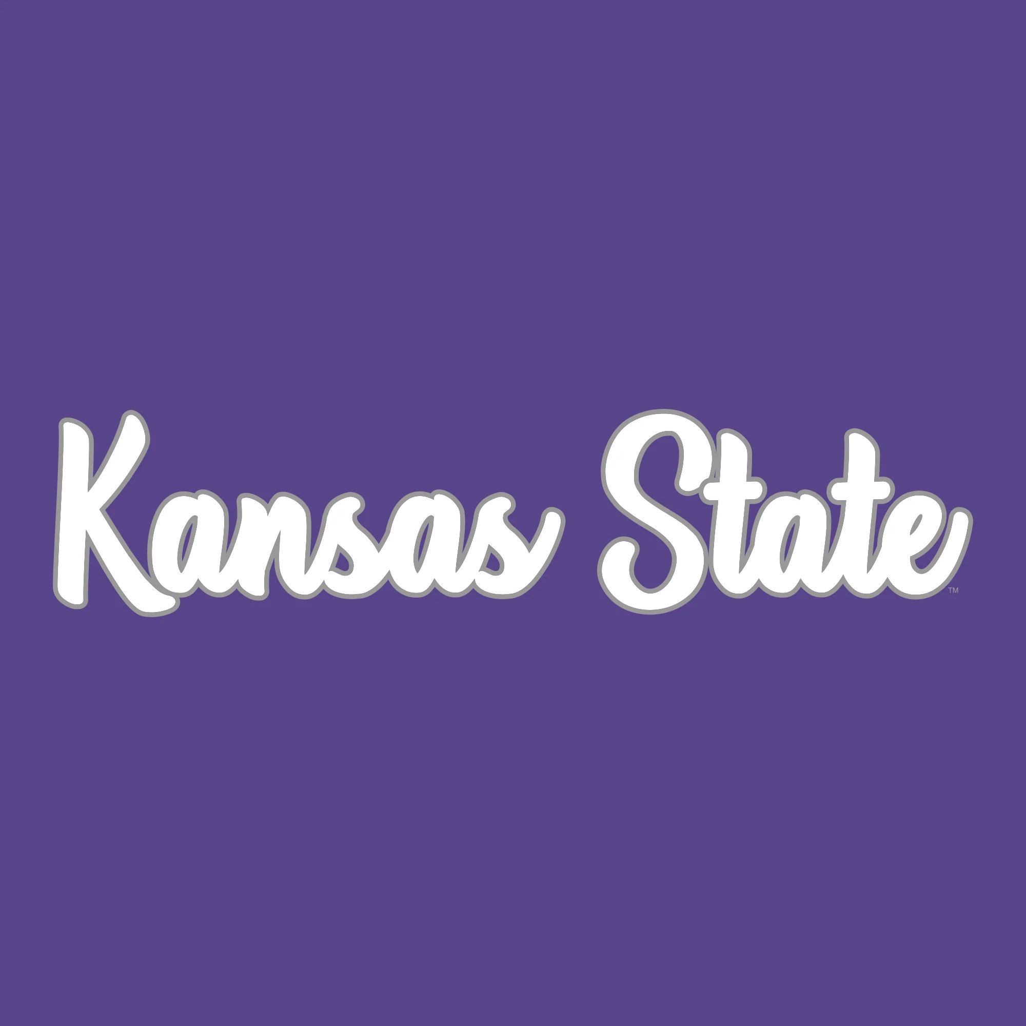 Kansas State University Wildcats Basic Script Cotton Long Sleeve T-Shirt - Purple - Image 2