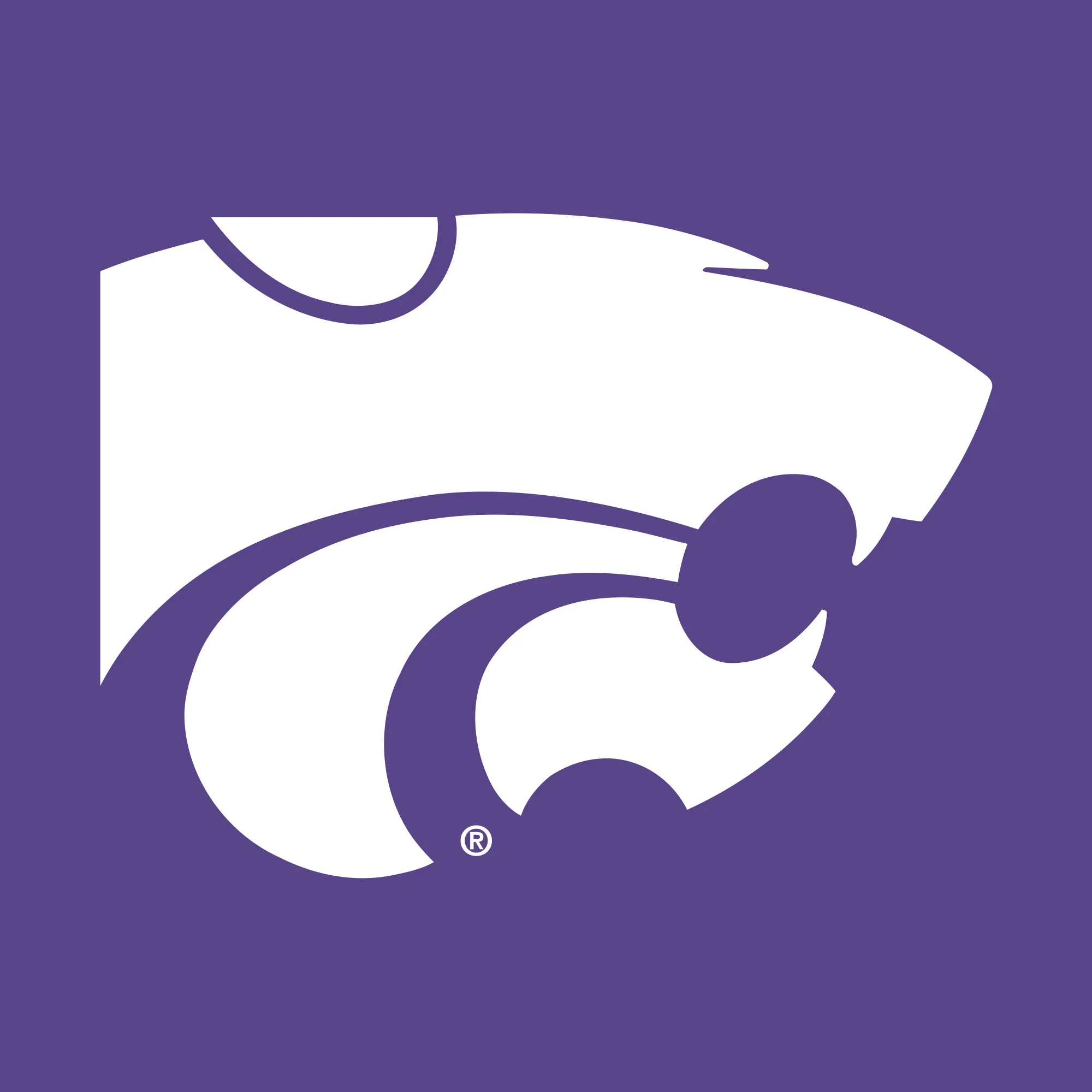 Kansas State University Wildcats Primary Logo Cotton Womens T-Shirt - Purple - Image 2