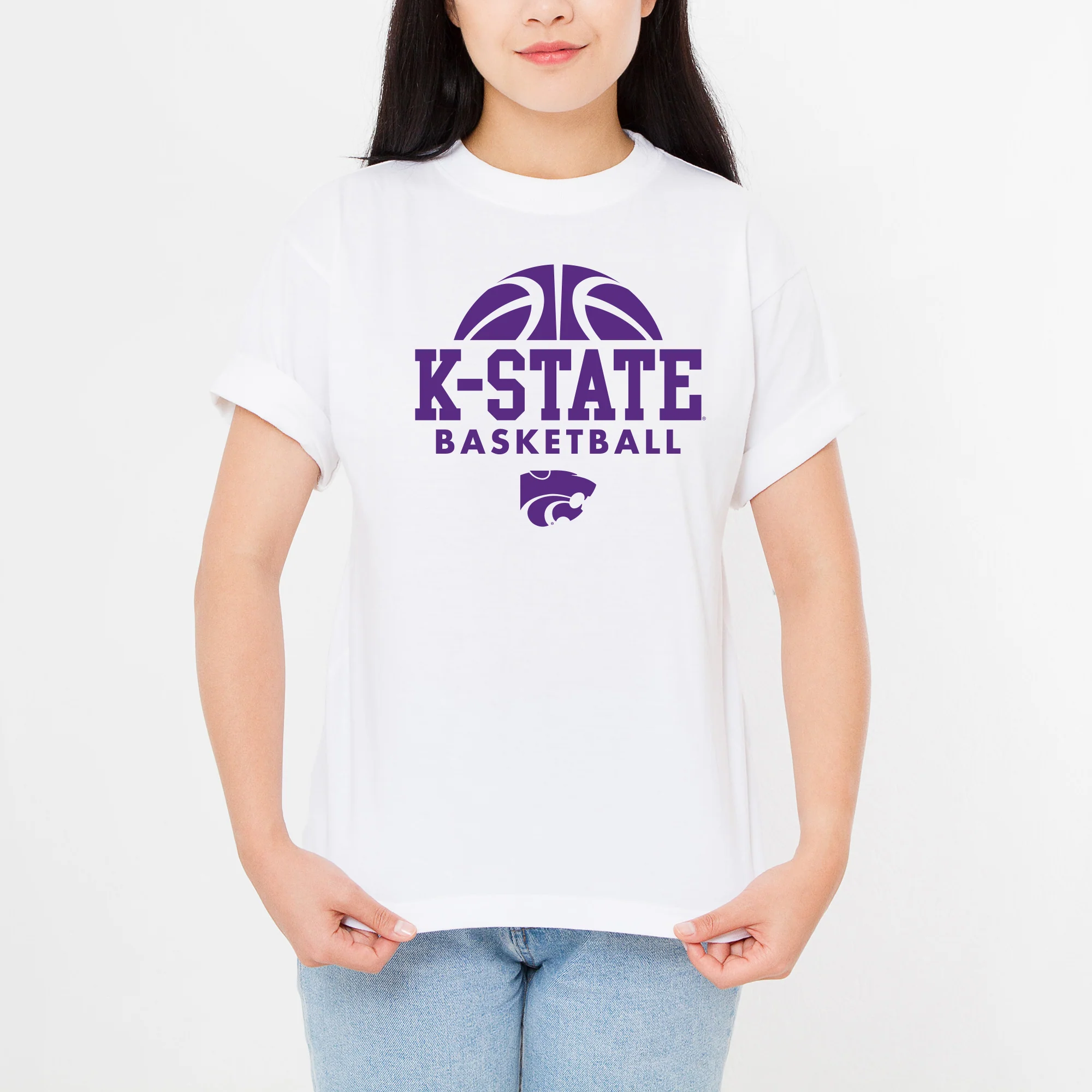 Kansas State Wildcats Basketball Hype T Shirt - White - Image 5