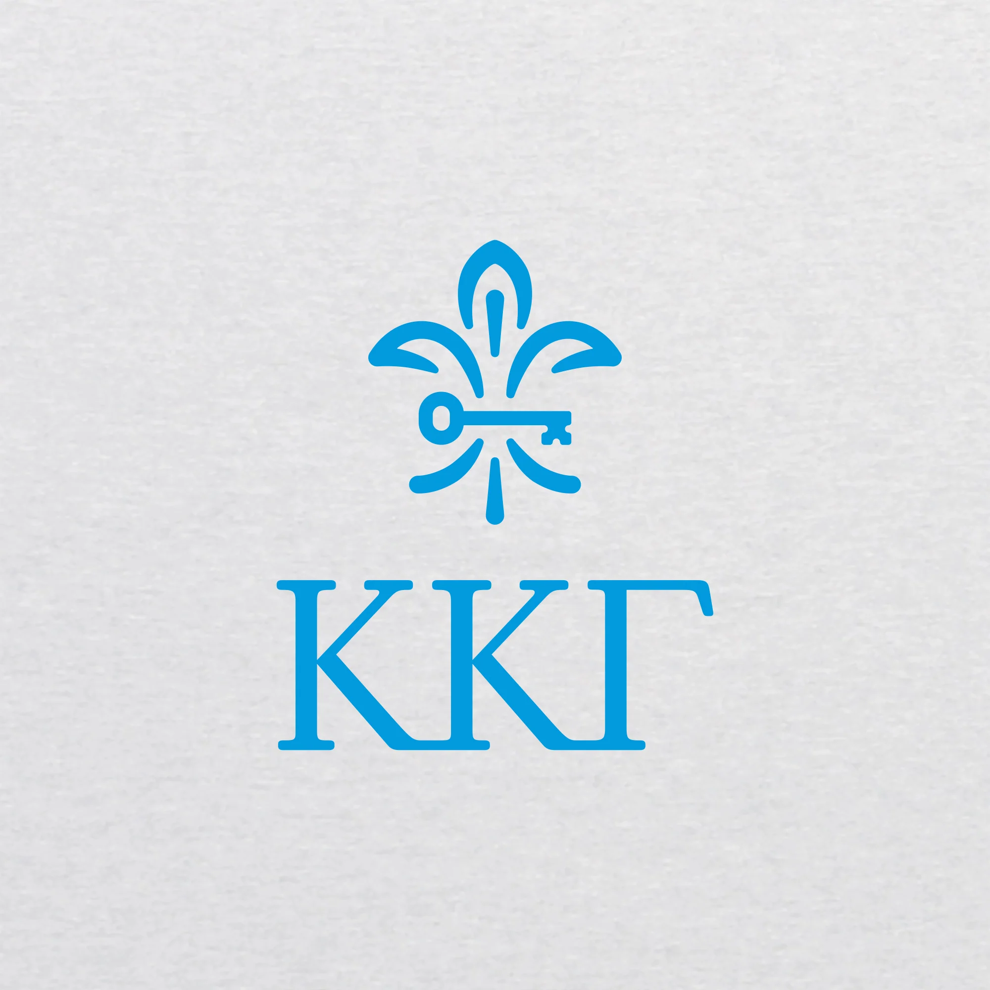 Kappa Kappa Gamma LC and Back Print NLA Triblend T-Shirt - Heather White - Image 2
