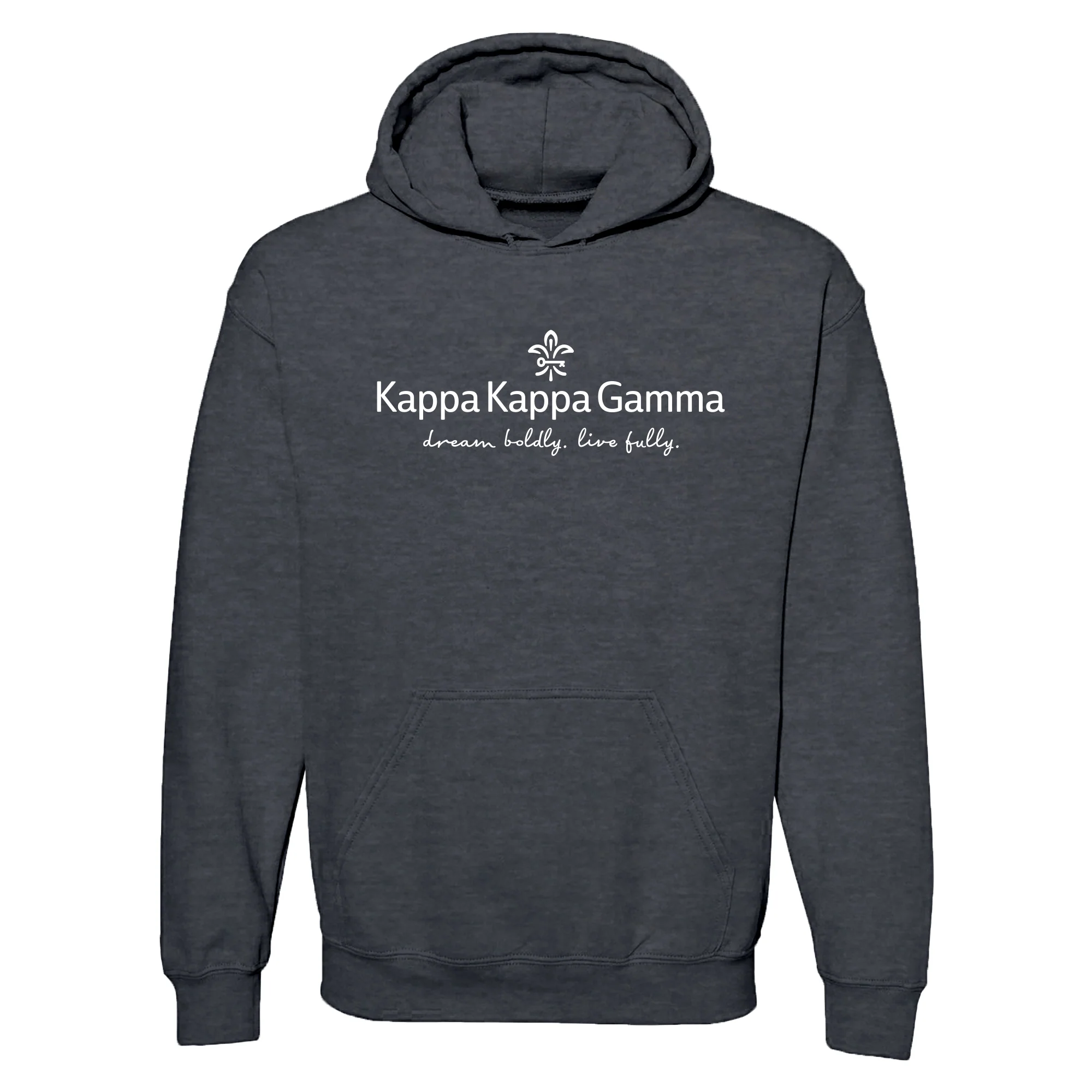 Kappa Kappa Gamma Primary Wordmark Hoodie - Dark Heather