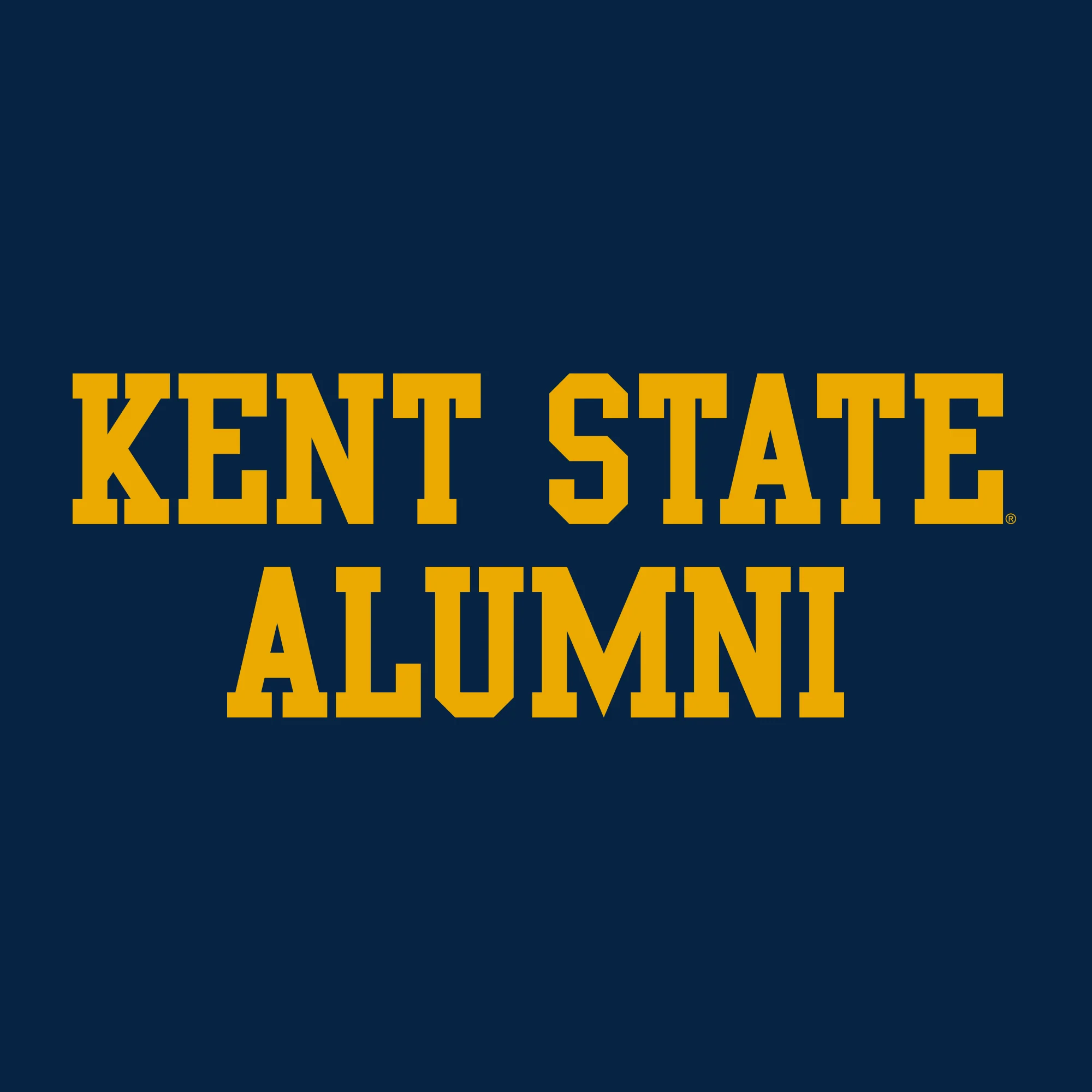 Kent State University Golden Flashes Basic Block Alumni Cotton Short Sleeve T Shirt - Navy - Image 2