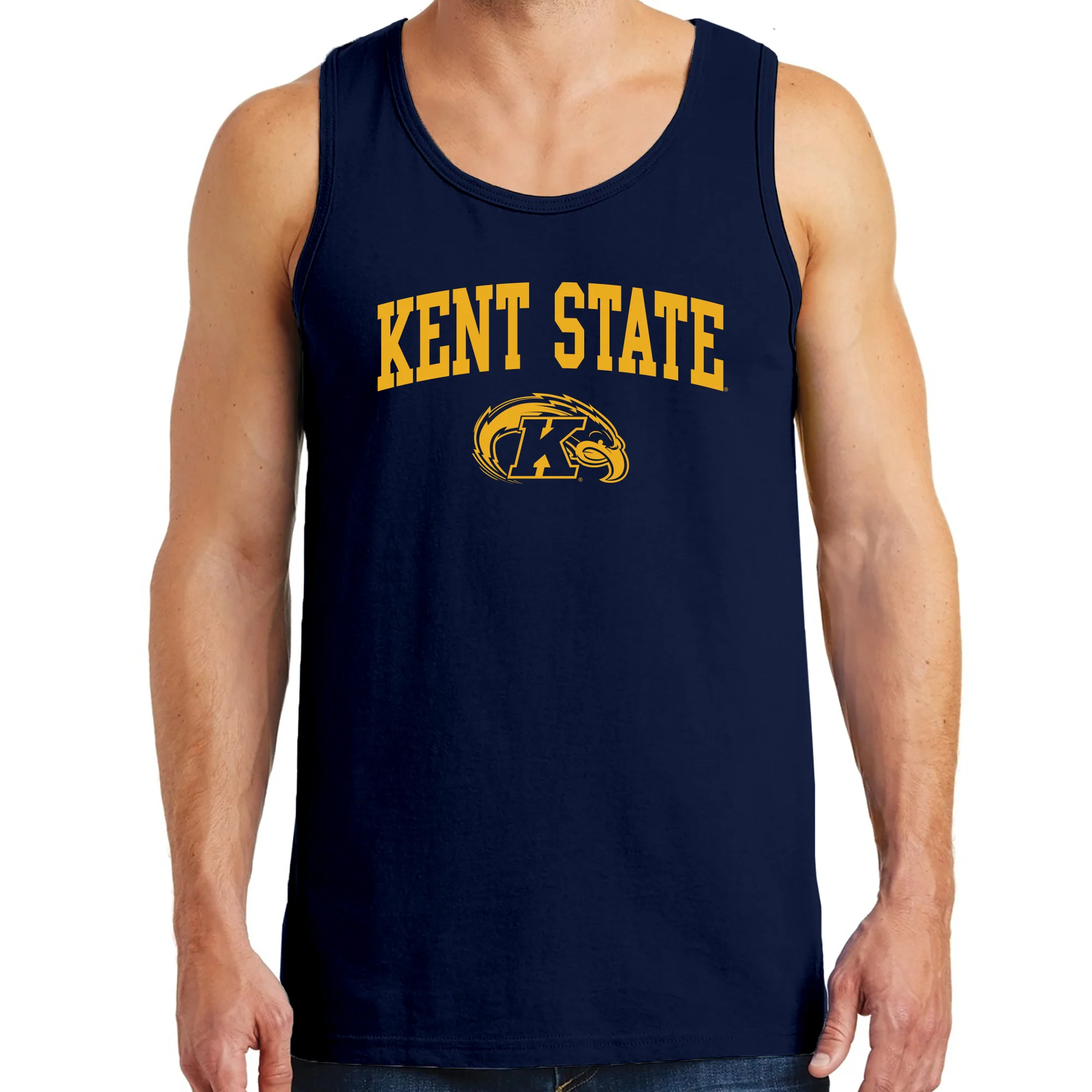 Kent State University Golden Flashes Arch Logo Tank Top - Navy - Image 3