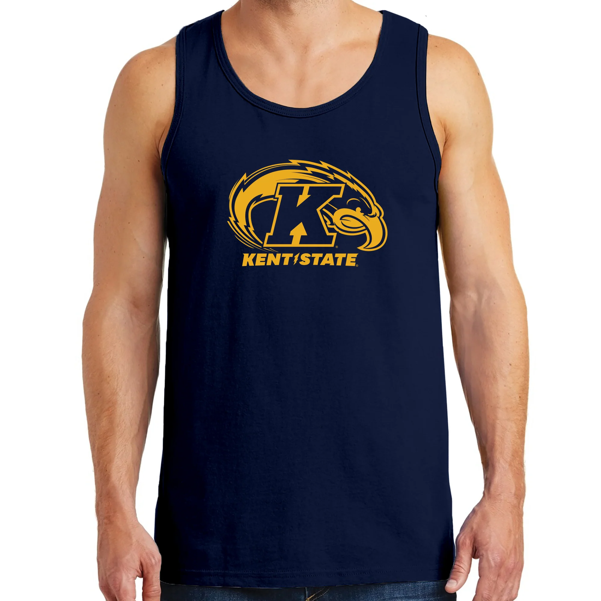 Kent State University Golden Flashes Primary Logo Tank Top - Navy - Image 3