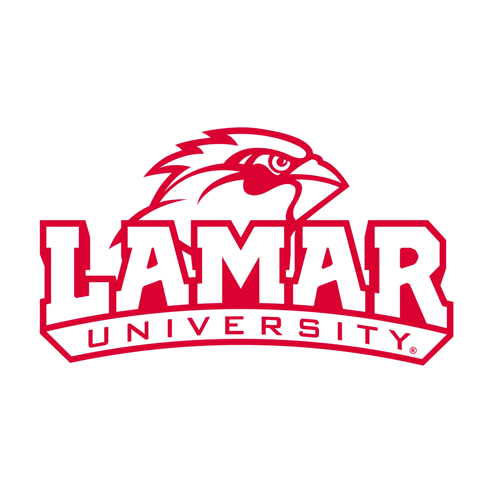 Lamar University Cardinals Arch Logo Short Sleeve Youth T Shirt - White - Image 2